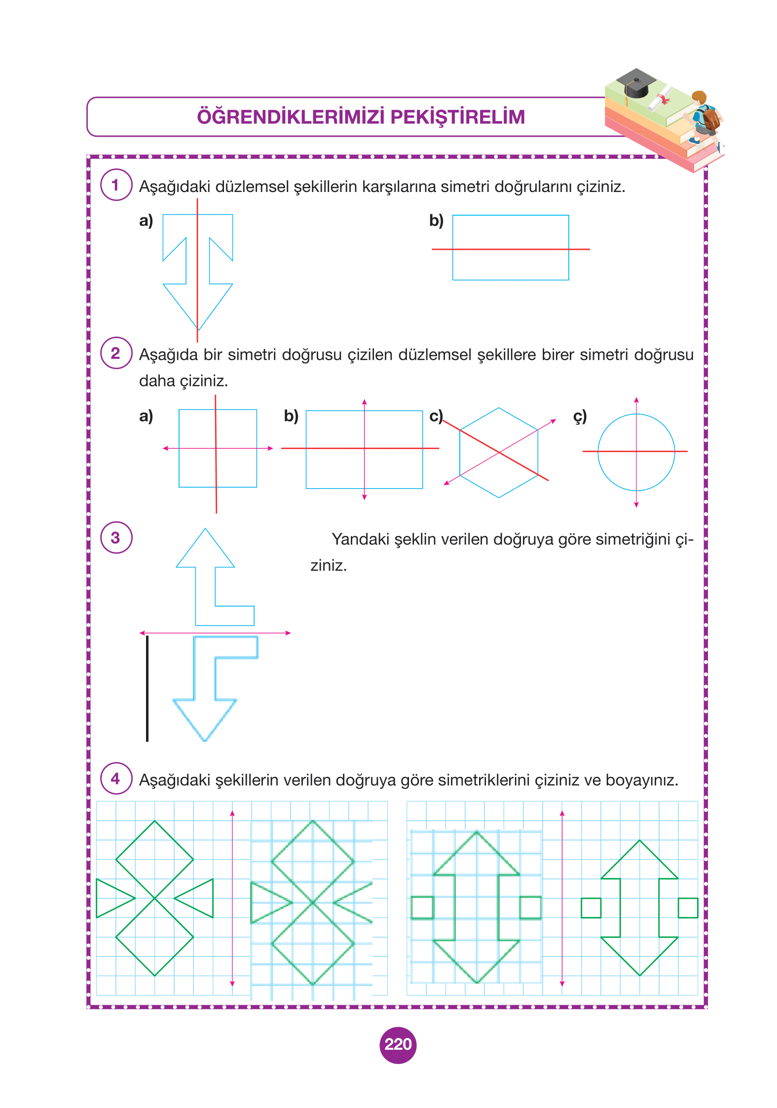 4. Sınıf Pasifik Yayınları Matematik Ders Kitabı Sayfa 220 Cevapları