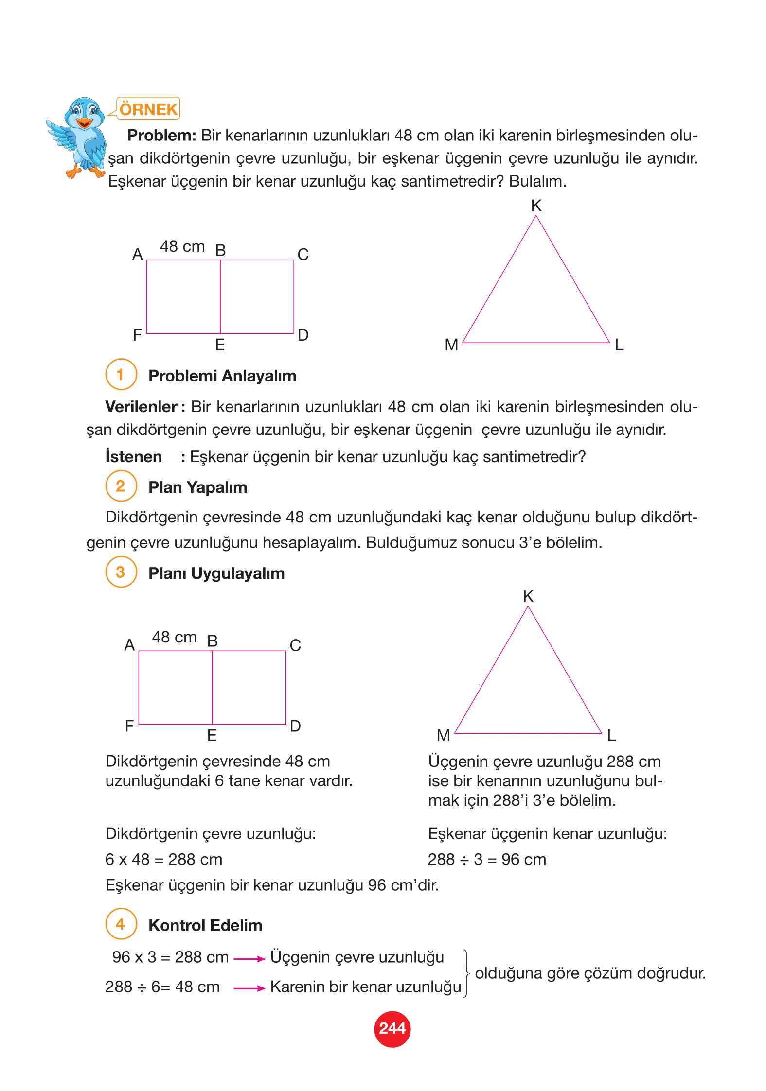 4. Sınıf Pasifik Yayınları Matematik Ders Kitabı Sayfa 244 Cevapları