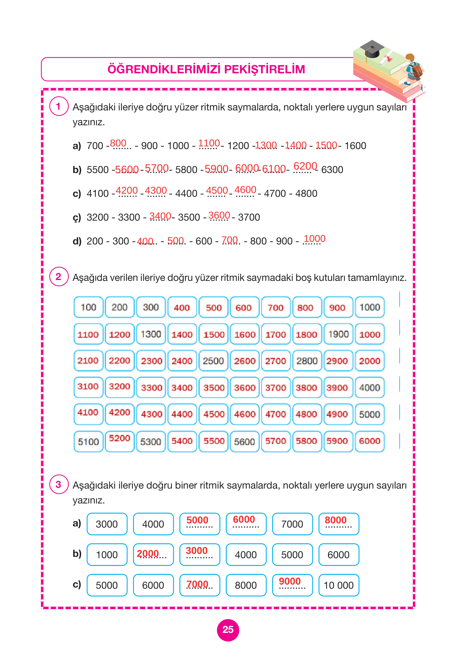 4. Sınıf Pasifik Yayınları Matematik Ders Kitabı Sayfa 25 Cevapları