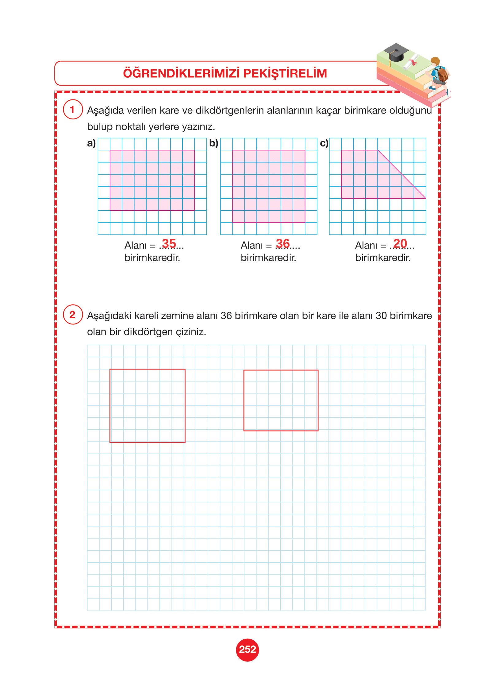 4. Sınıf Pasifik Yayınları Matematik Ders Kitabı Sayfa 252 Cevapları