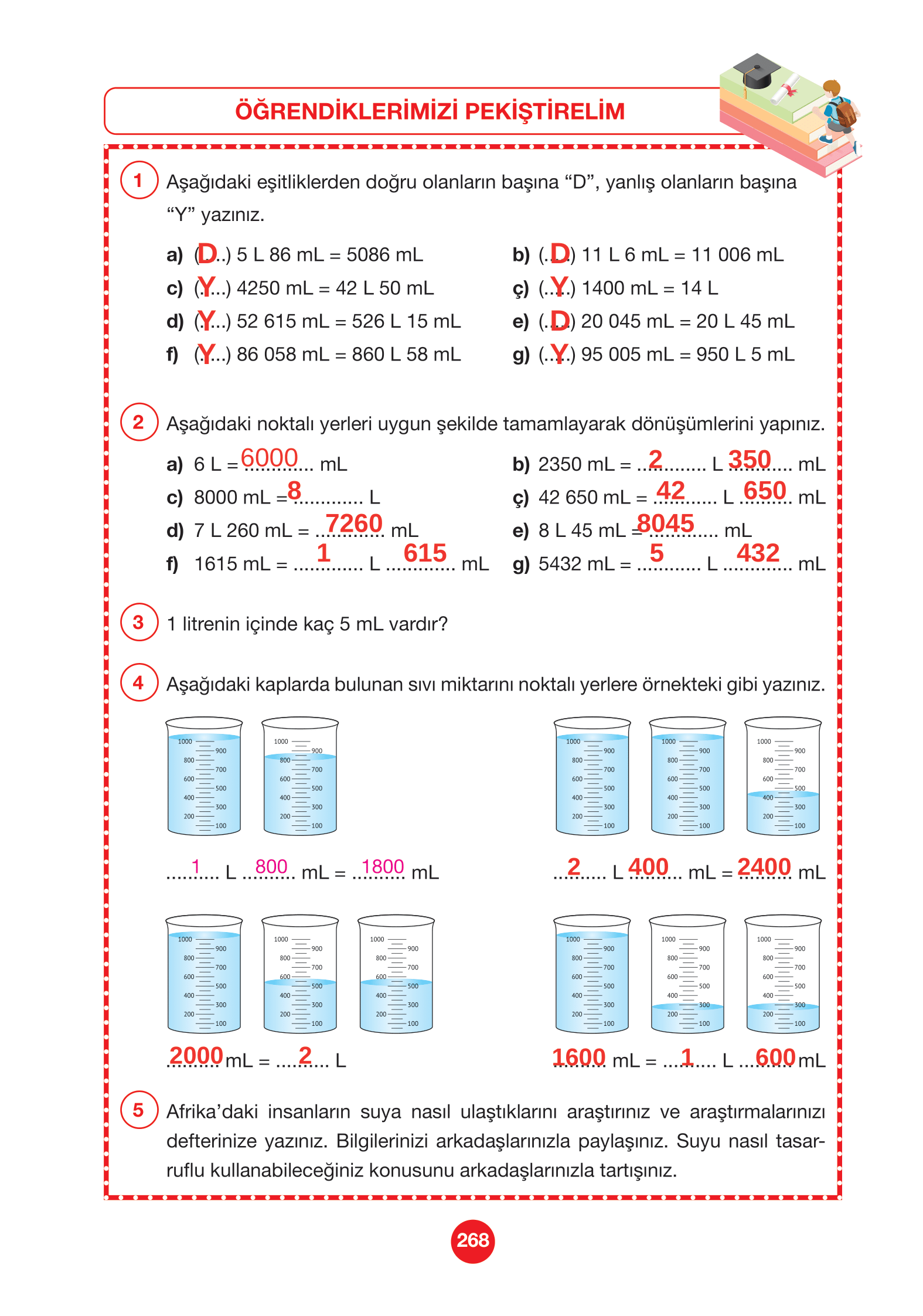 4. Sınıf Pasifik Yayınları Matematik Ders Kitabı Sayfa 268 Cevapları