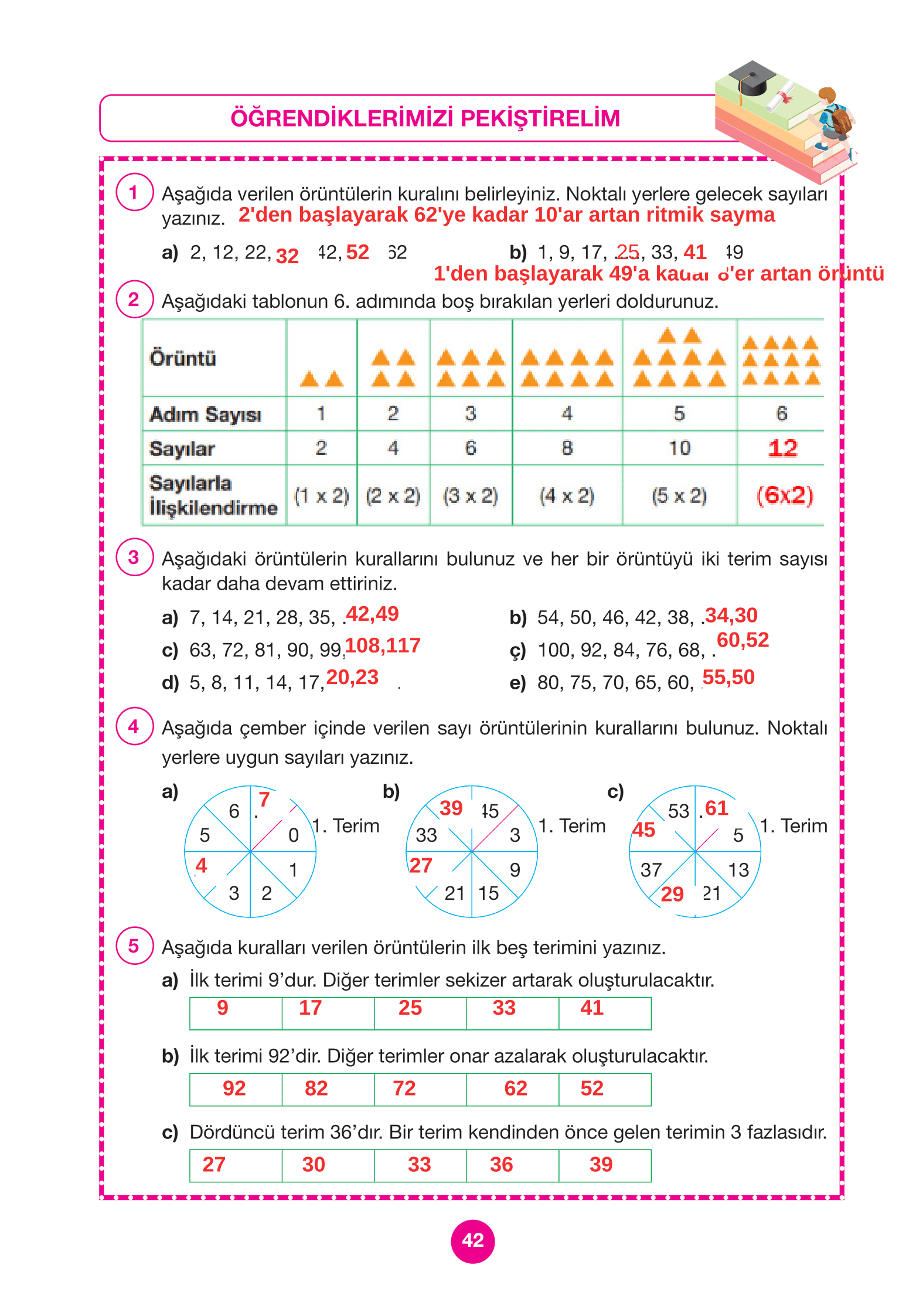 4. Sınıf Pasifik Yayınları Matematik Ders Kitabı Sayfa 42 Cevapları 4. Sınıf Pasifik Yayınları Matematik Ders Kitabı Sayfa 42 Cevapları