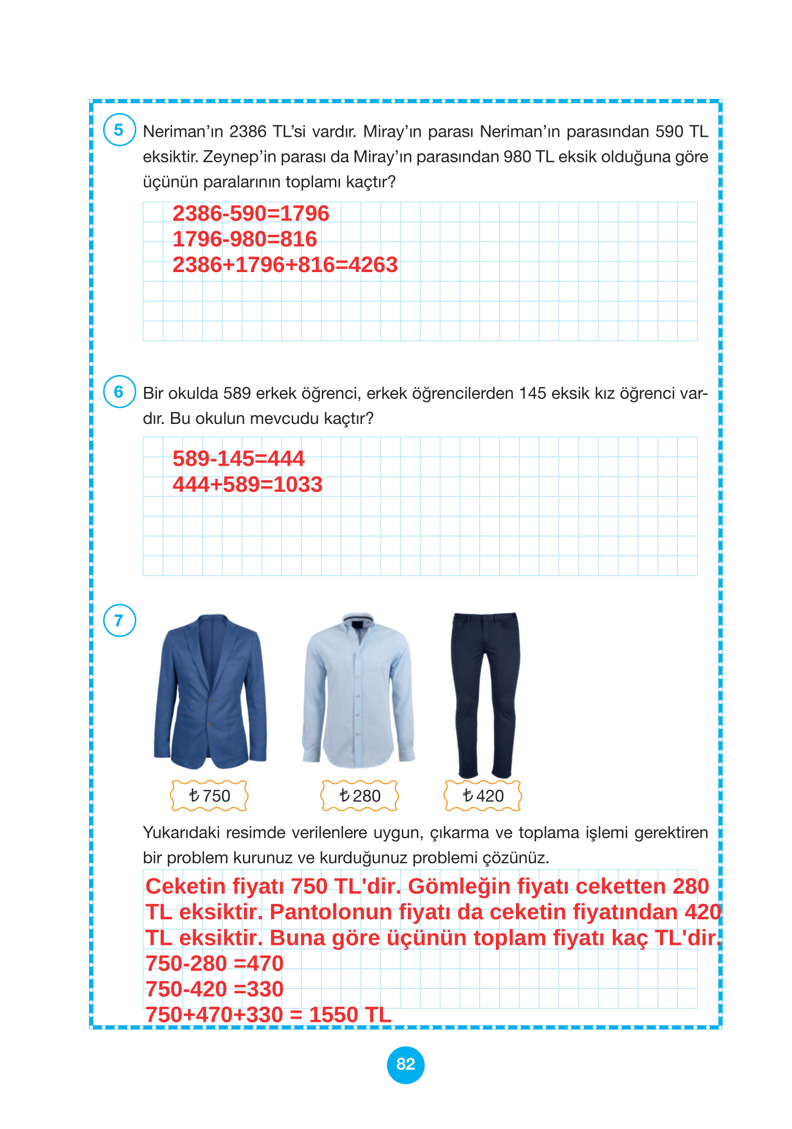 4. Sınıf Pasifik Yayınları Matematik Ders Kitabı Sayfa 82 Cevapları 4. Sınıf Pasifik Yayınları Matematik Ders Kitabı Sayfa 82 Cevapları