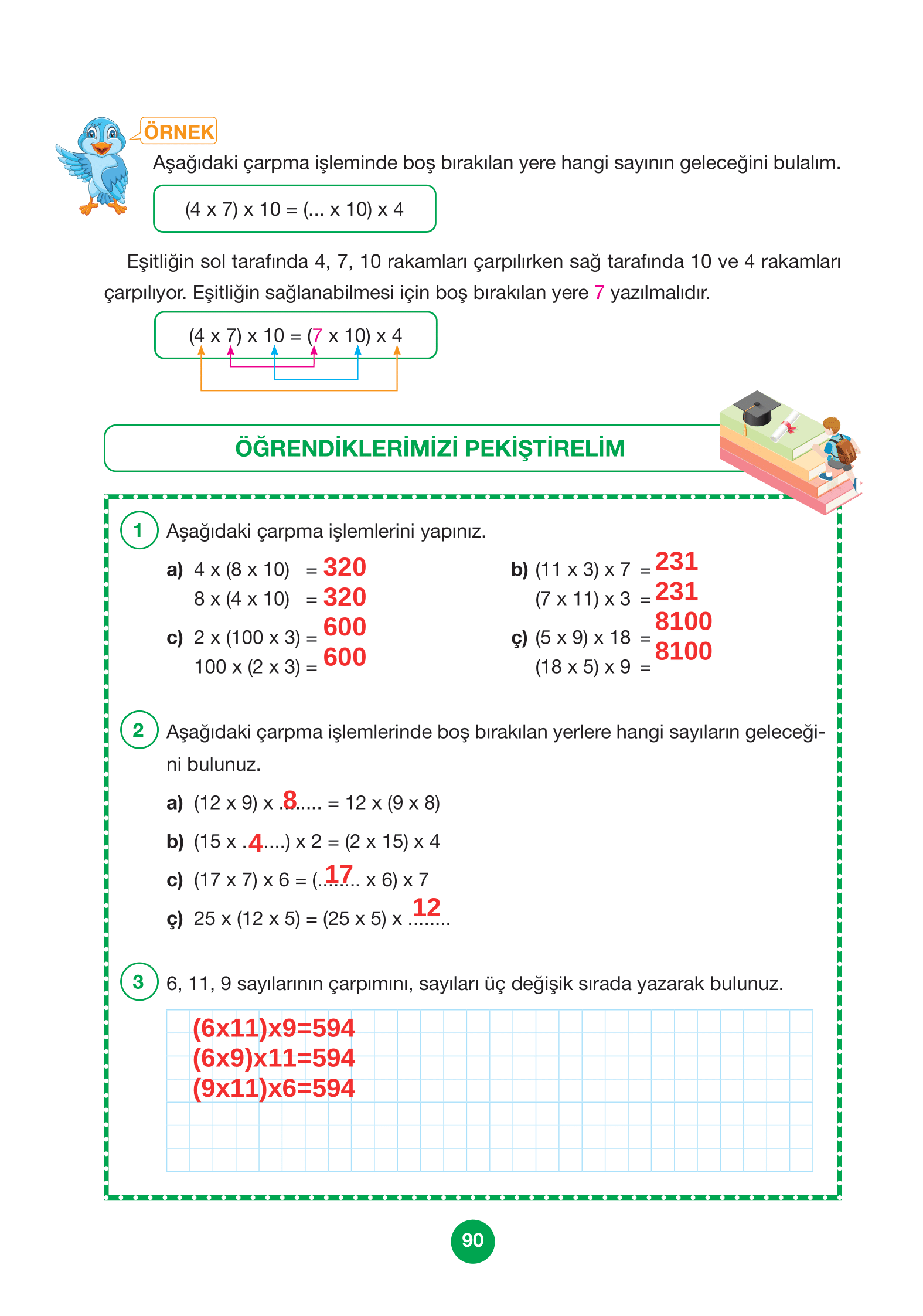 4. Sınıf Pasifik Yayınları Matematik Ders Kitabı Sayfa 90 Cevapları 4. Sınıf Pasifik Yayınları Matematik Ders Kitabı Sayfa 90 Cevapları