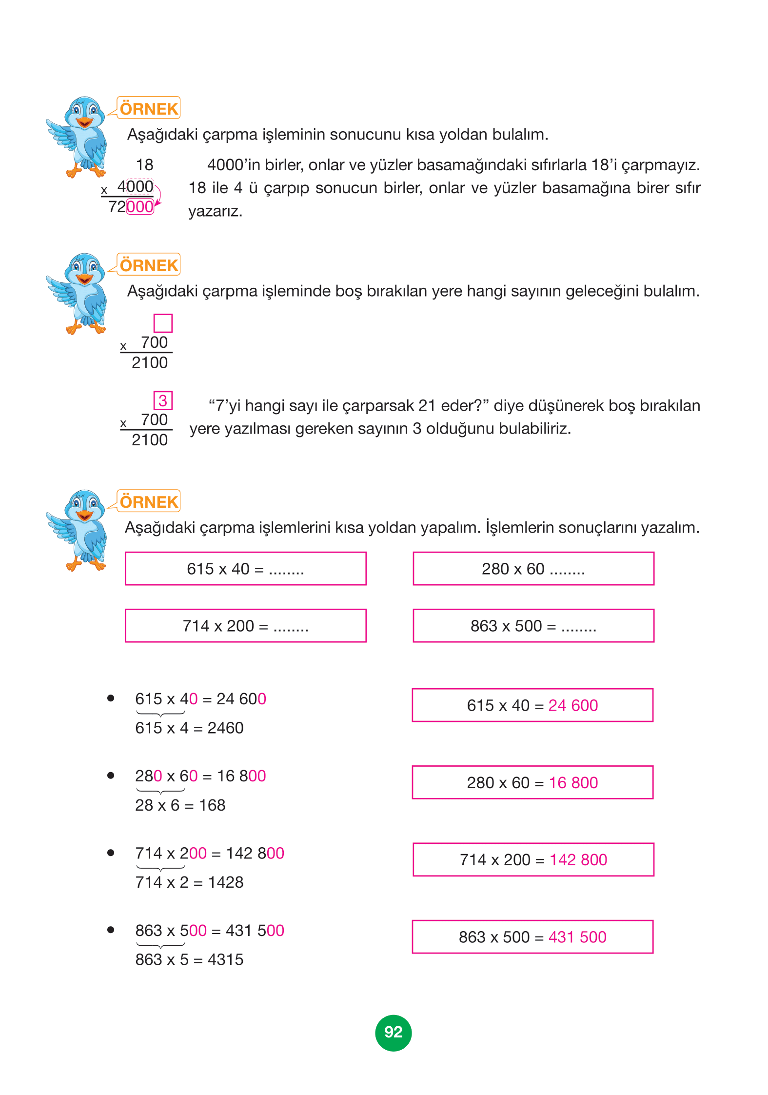 4. Sınıf Pasifik Yayınları Matematik Ders Kitabı Sayfa 92 Cevapları 4. Sınıf Pasifik Yayınları Matematik Ders Kitabı Sayfa 92 Cevapları
