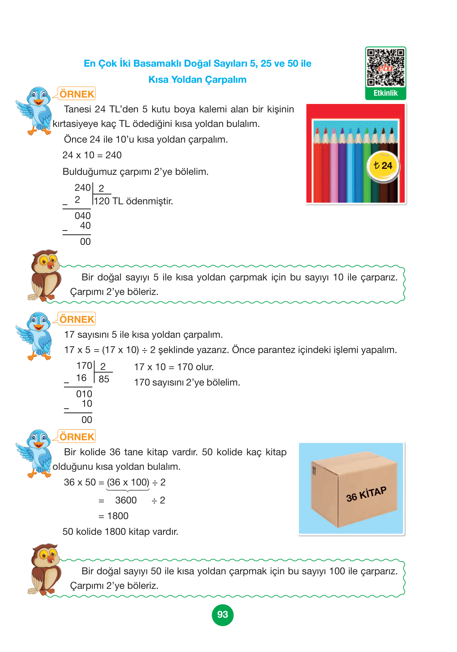 4. Sınıf Pasifik Yayınları Matematik Ders Kitabı Sayfa 93 Cevapları 4. Sınıf Pasifik Yayınları Matematik Ders Kitabı Sayfa 93 Cevapları
