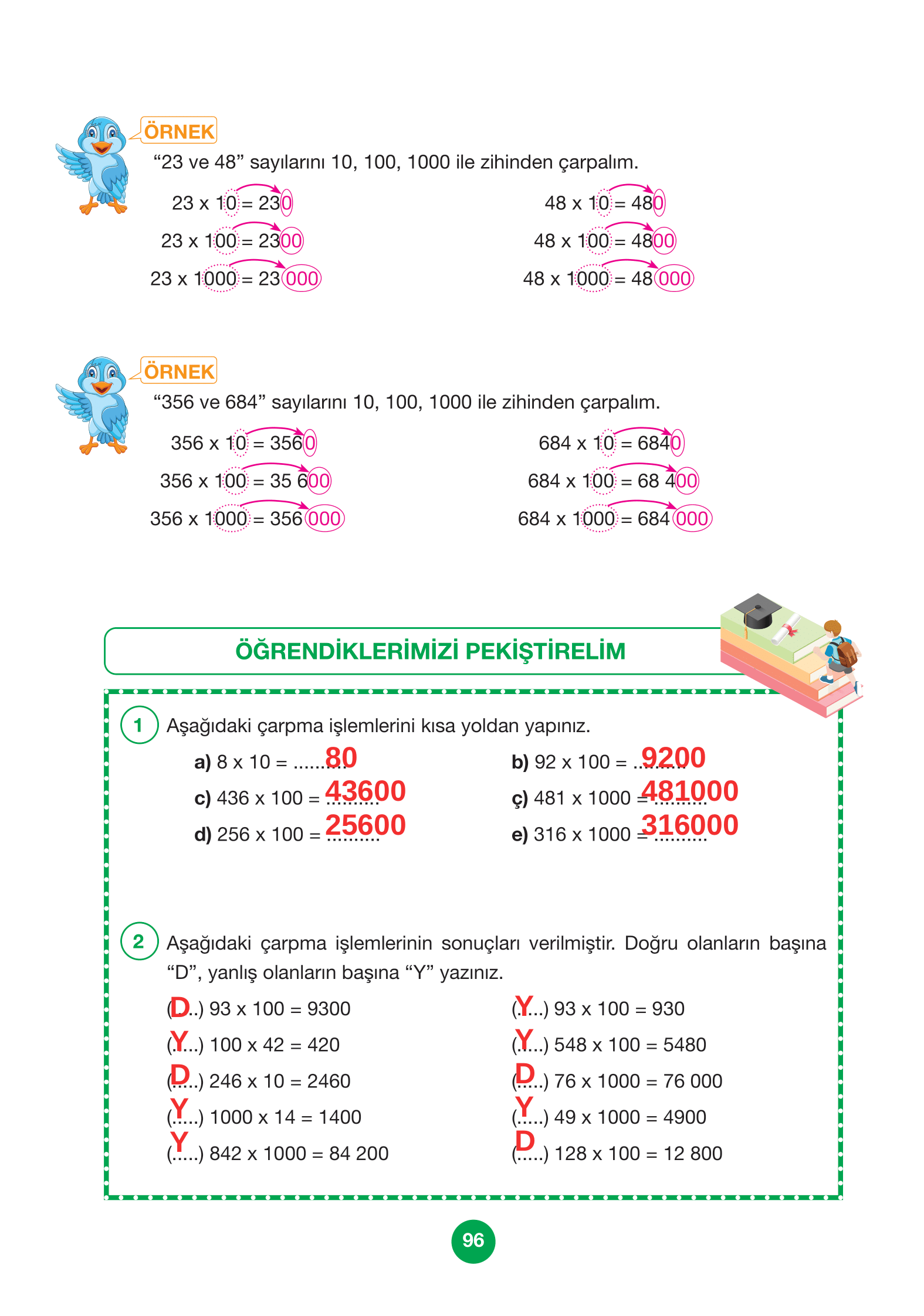 4. Sınıf Pasifik Yayınları Matematik Ders Kitabı Sayfa 96 Cevapları 4. Sınıf Pasifik Yayınları Matematik Ders Kitabı Sayfa 96 Cevapları