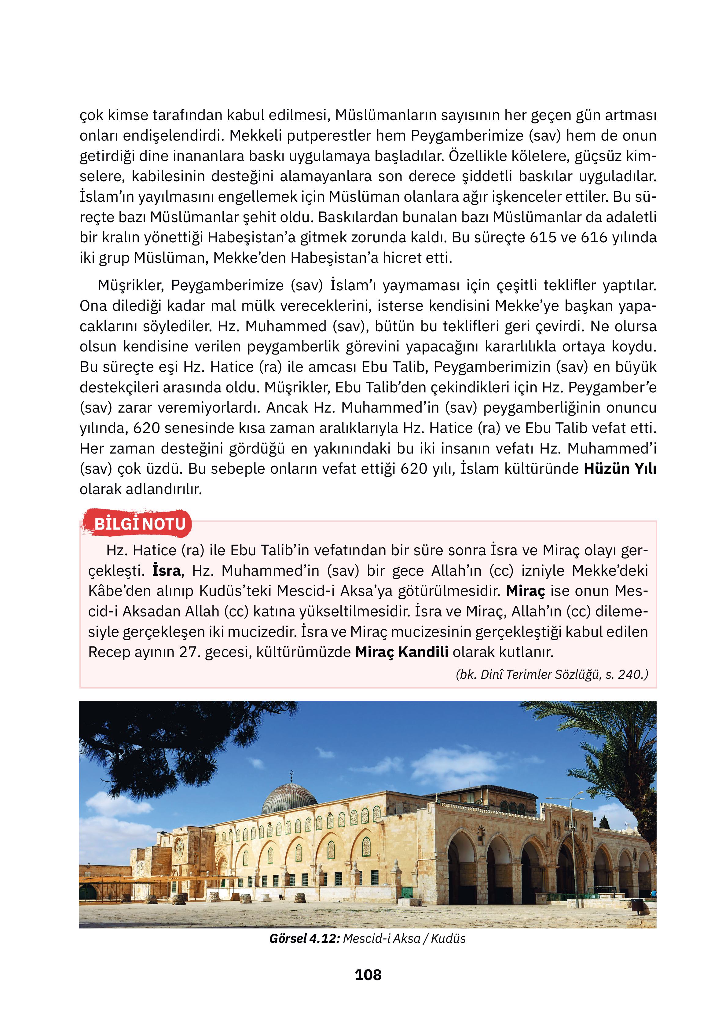 4. Sınıf Sdr Dikey Yayıncılık Din Kültürü Ve Ahlak Bilgisi Ders Kitabı Sayfa 108 Cevapları