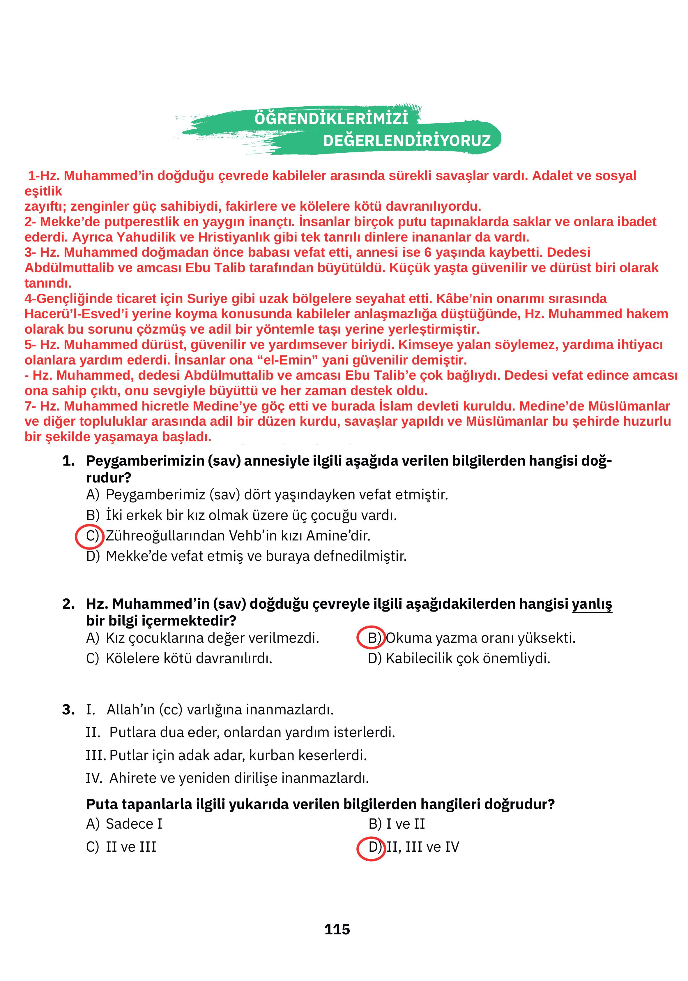 4. Sınıf Sdr Dikey Yayıncılık Din Kültürü Ve Ahlak Bilgisi Ders Kitabı Sayfa 115 Cevapları 4. Sınıf Sdr Dikey Yayıncılık Din Kültürü Ve Ahlak Bilgisi Ders Kitabı Sayfa 115 Cevapları