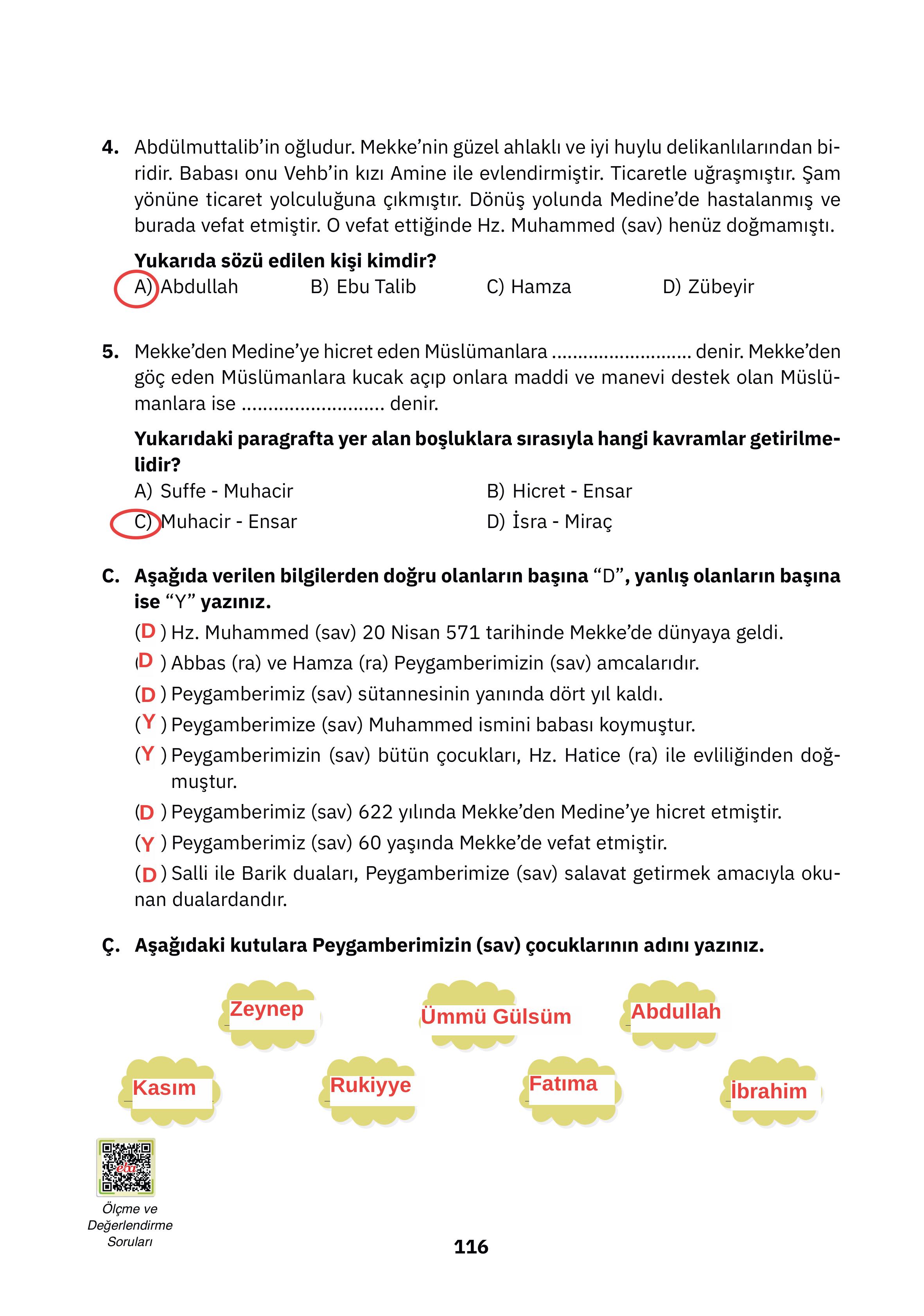 4. Sınıf Sdr Dikey Yayıncılık Din Kültürü Ve Ahlak Bilgisi Ders Kitabı Sayfa 116 Cevapları 4. Sınıf Sdr Dikey Yayıncılık Din Kültürü Ve Ahlak Bilgisi Ders Kitabı Sayfa 116 Cevapları