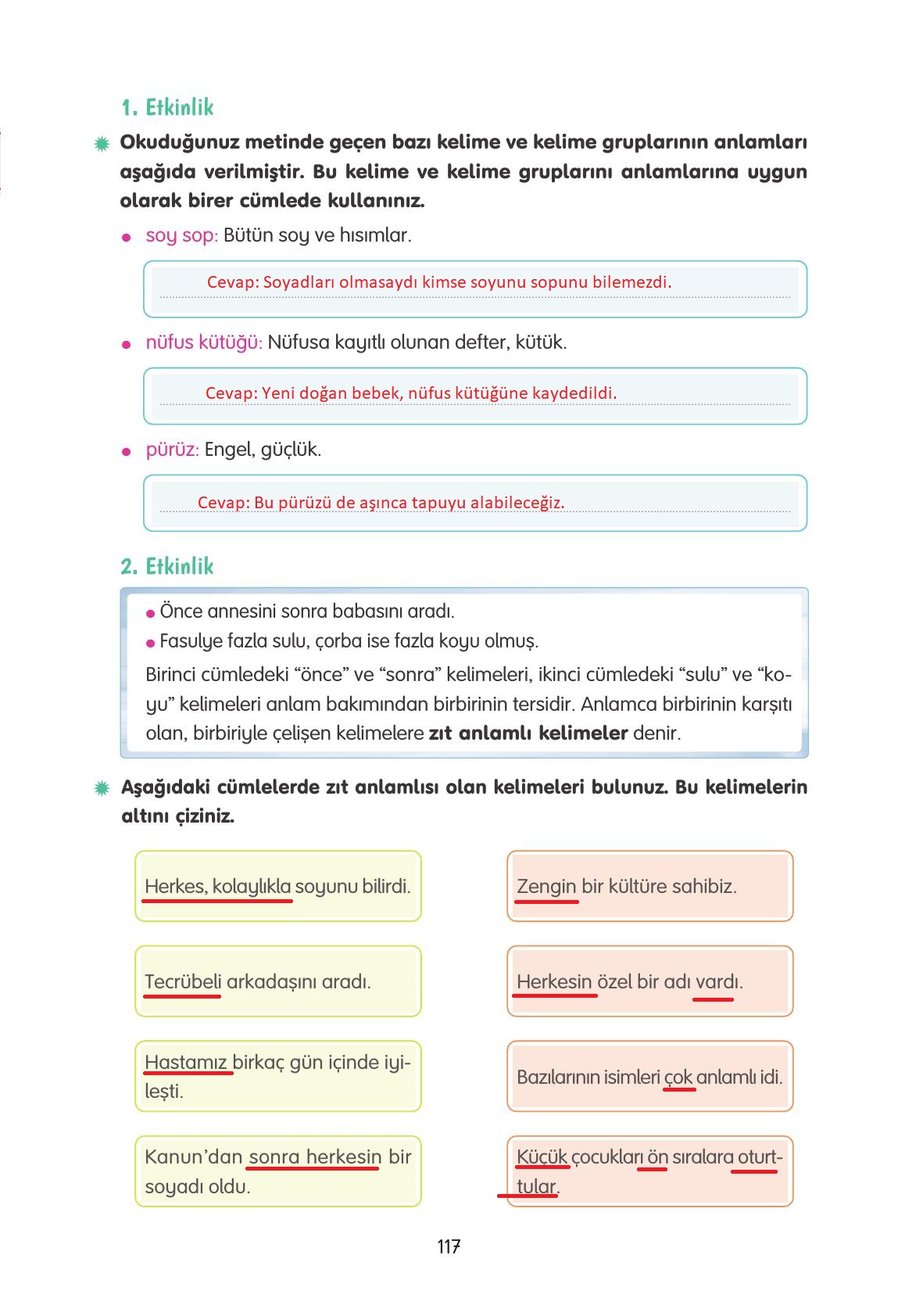 4. Sınıf Tuna Yayınları Türkçe Ders Kitabı Sayfa 117 Cevapları 4. Sınıf Tuna Yayınları Türkçe Ders Kitabı Sayfa 117 Cevapları