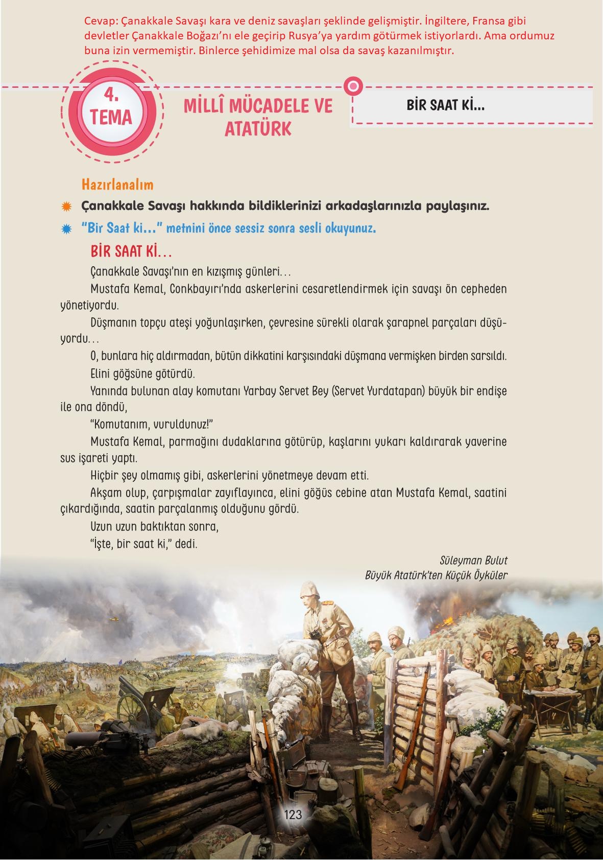 4. Sınıf Tuna Yayınları Türkçe Ders Kitabı Sayfa 123 Cevapları