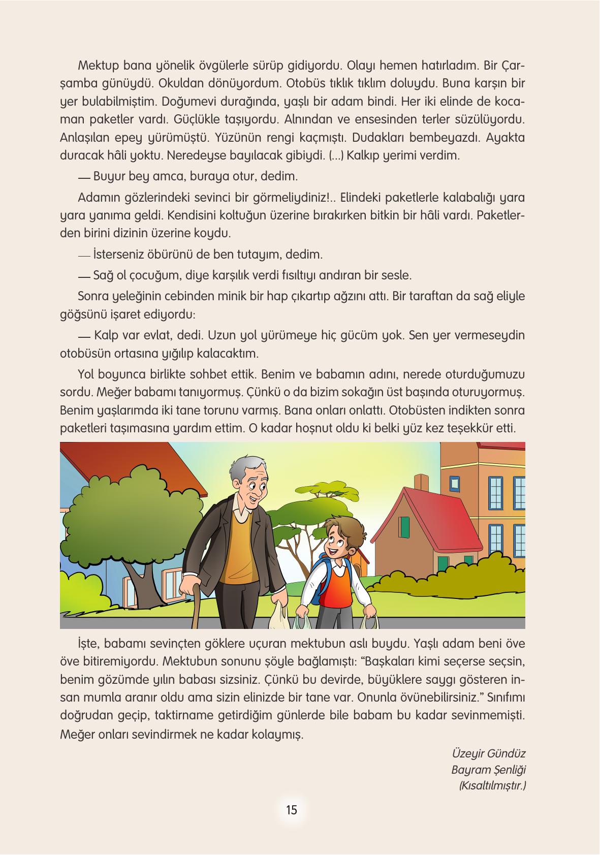 4. Sınıf Tuna Yayınları Türkçe Ders Kitabı Sayfa 15 Cevapları