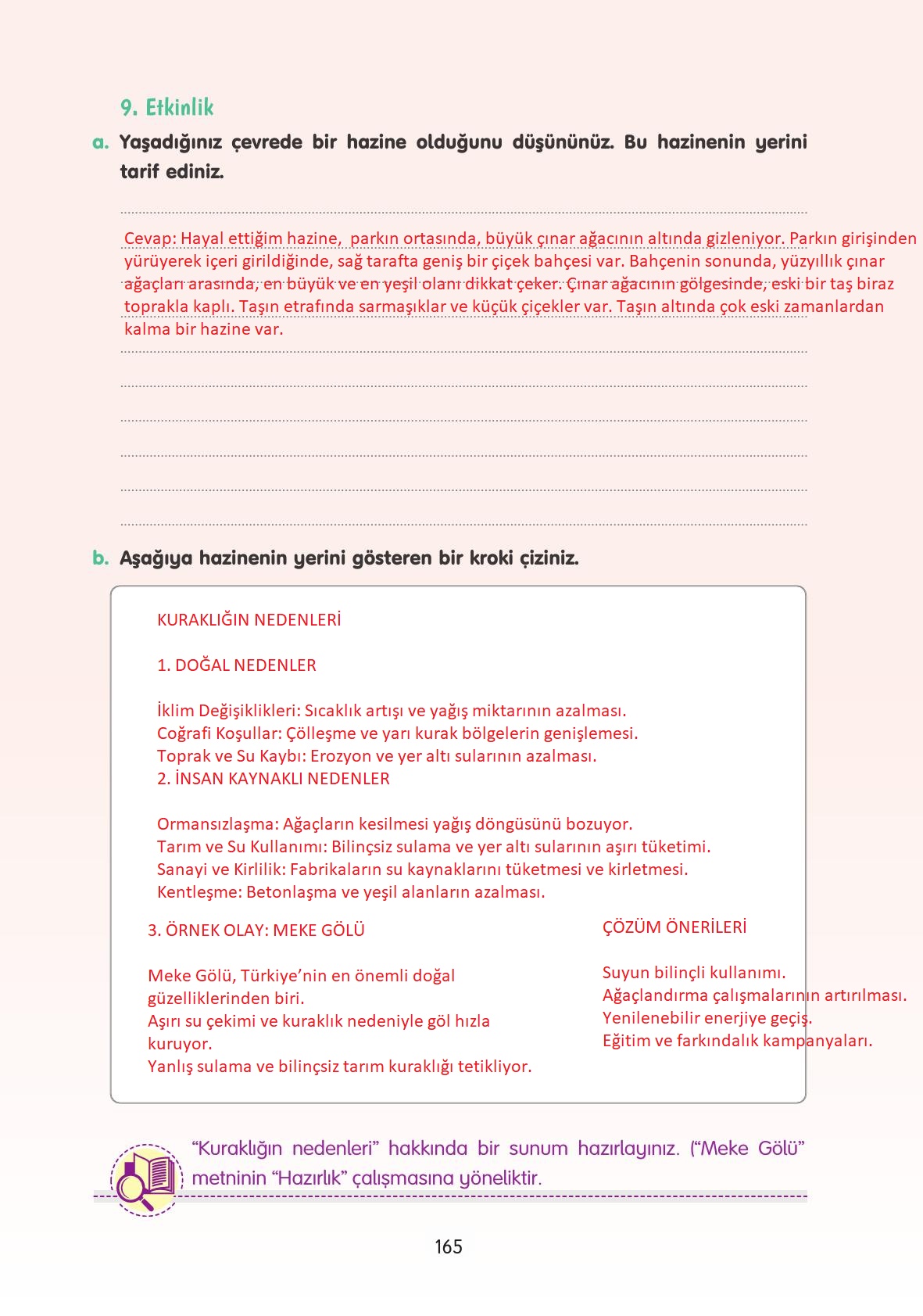 4. Sınıf Tuna Yayınları Türkçe Ders Kitabı Sayfa 165 Cevapları