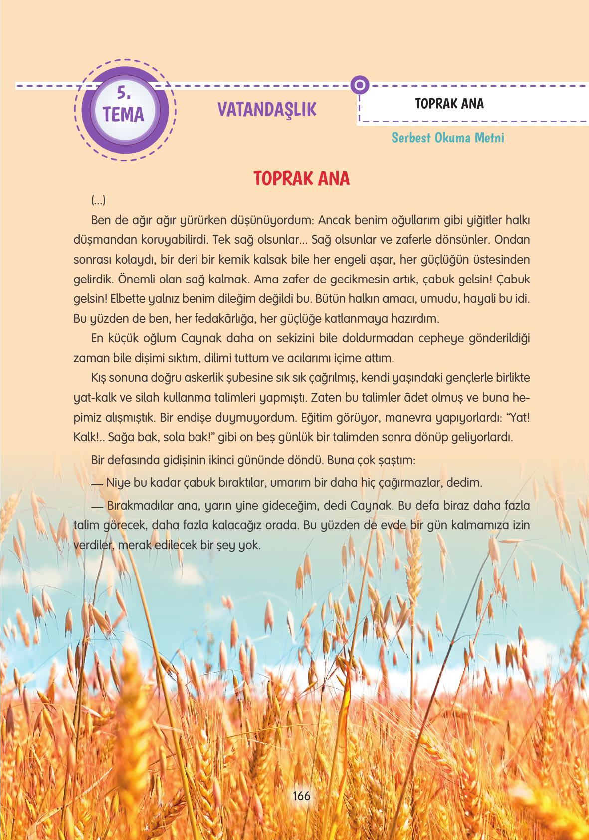 4. Sınıf Tuna Yayınları Türkçe Ders Kitabı Sayfa 166 Cevapları