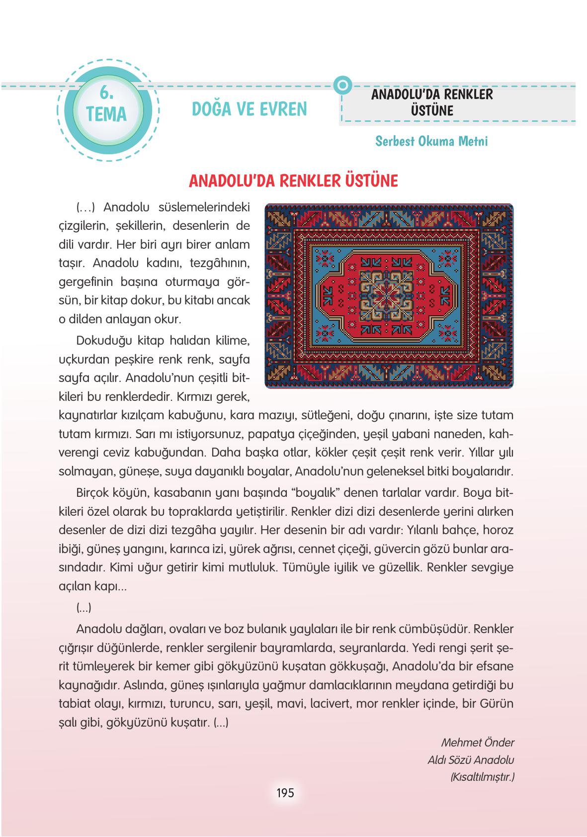 4. Sınıf Tuna Yayınları Türkçe Ders Kitabı Sayfa 195 Cevapları 4. Sınıf Tuna Yayınları Türkçe Ders Kitabı Sayfa 195 Cevapları