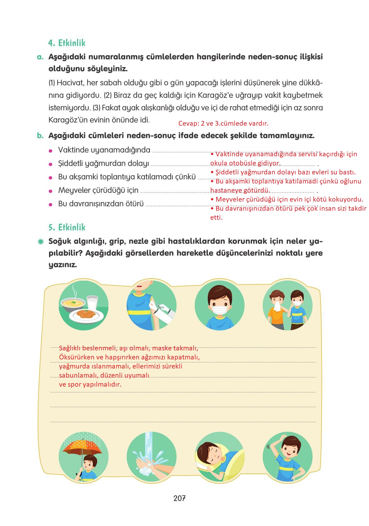 4. Sınıf Tuna Yayınları Türkçe Ders Kitabı Sayfa 207 Cevapları