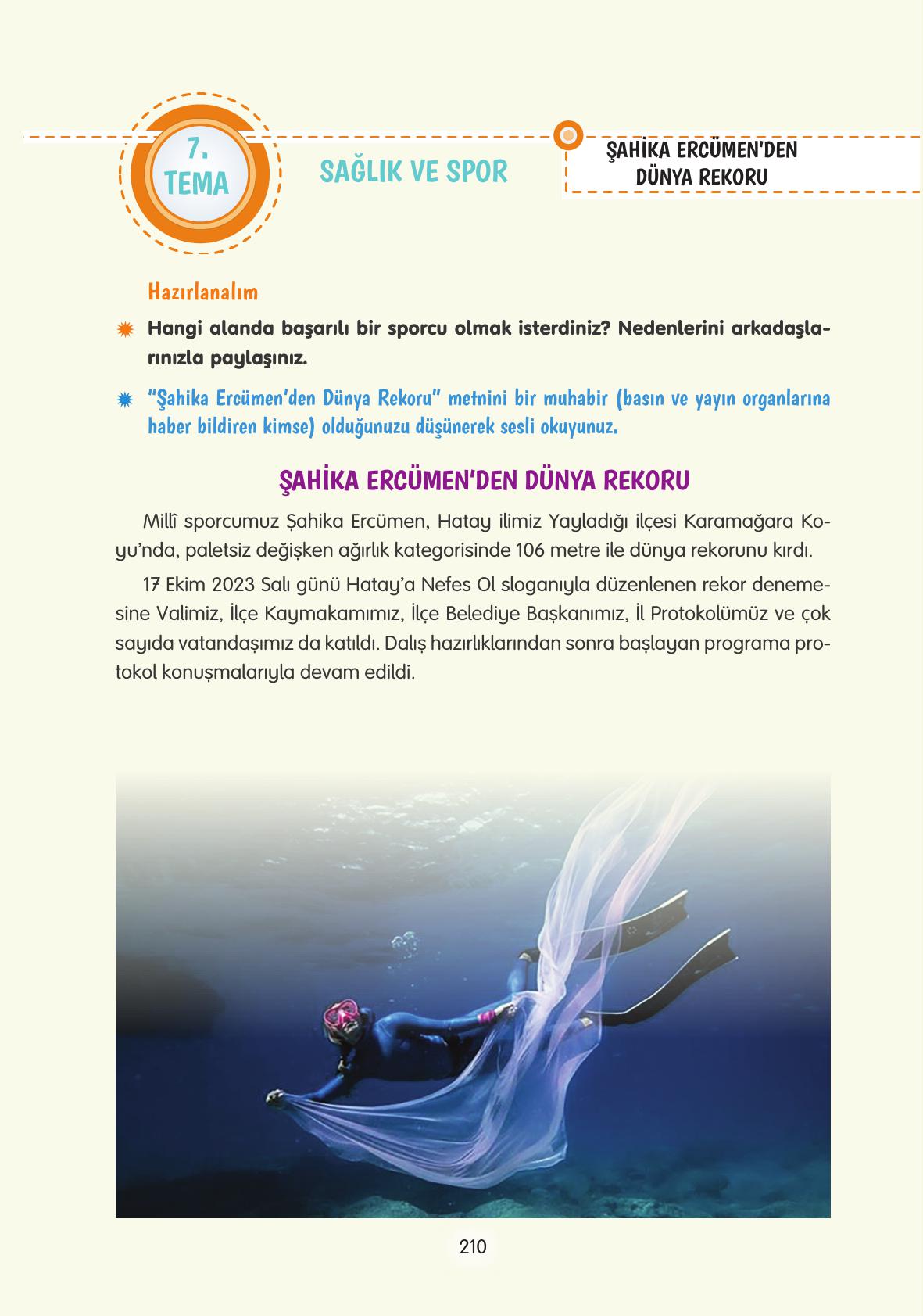 4. Sınıf Tuna Yayınları Türkçe Ders Kitabı Sayfa 210 Cevapları