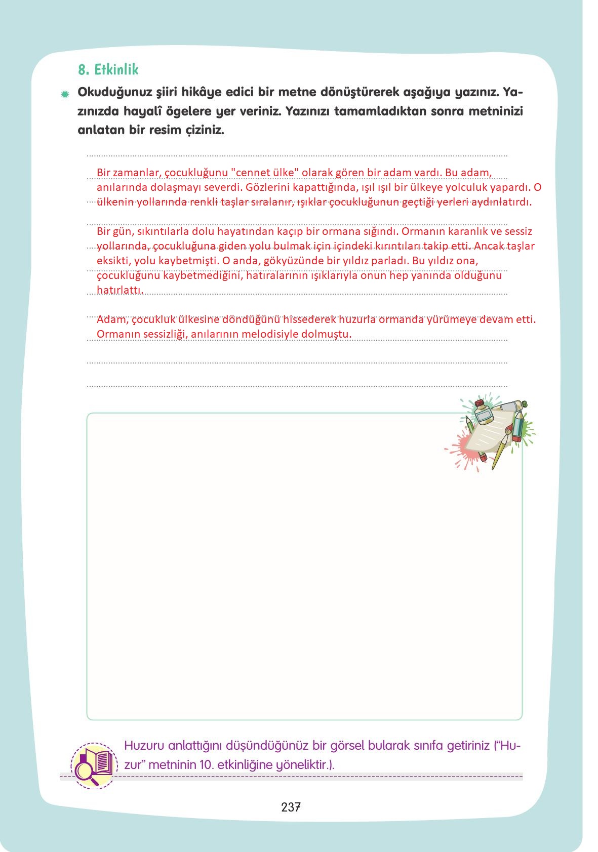 4. Sınıf Tuna Yayınları Türkçe Ders Kitabı Sayfa 237 Cevapları