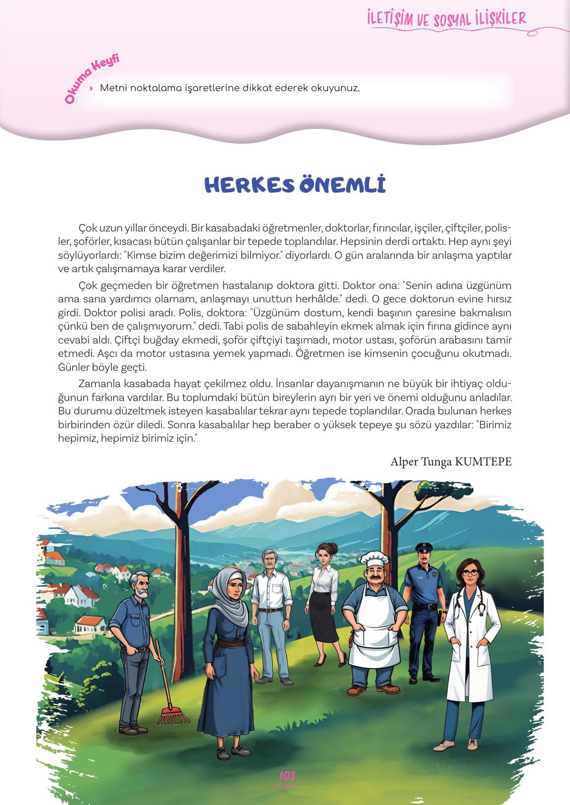 5. Sınıf Meb Yayınları 2. Kitap Türkçe Ders Kitabı Sayfa 103 Cevapları