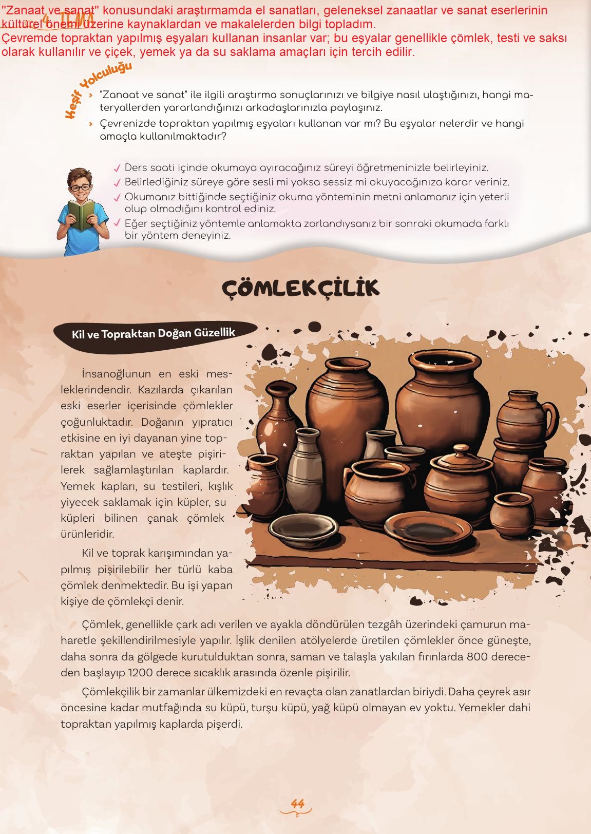 5. Sınıf Meb Yayınları 2. Kitap Türkçe Ders Kitabı Sayfa 44 Cevapları