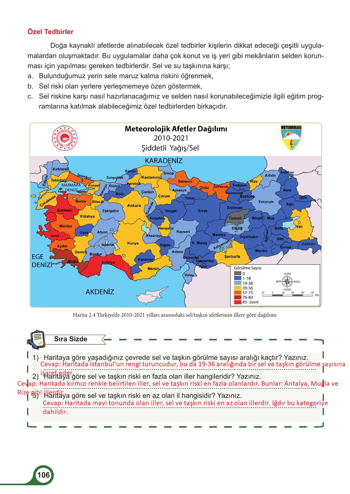 5. Sınıf Meb Yayınları Afet Bilinci Ders Kitabı Sayfa 106 Cevapları 5. Sınıf Meb Yayınları Afet Bilinci Ders Kitabı Sayfa 106 Cevapları