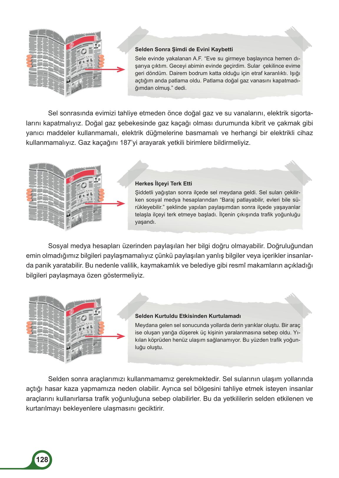 5. Sınıf Meb Yayınları Afet Bilinci Ders Kitabı Sayfa 128 Cevapları 5. Sınıf Meb Yayınları Afet Bilinci Ders Kitabı Sayfa 128 Cevapları