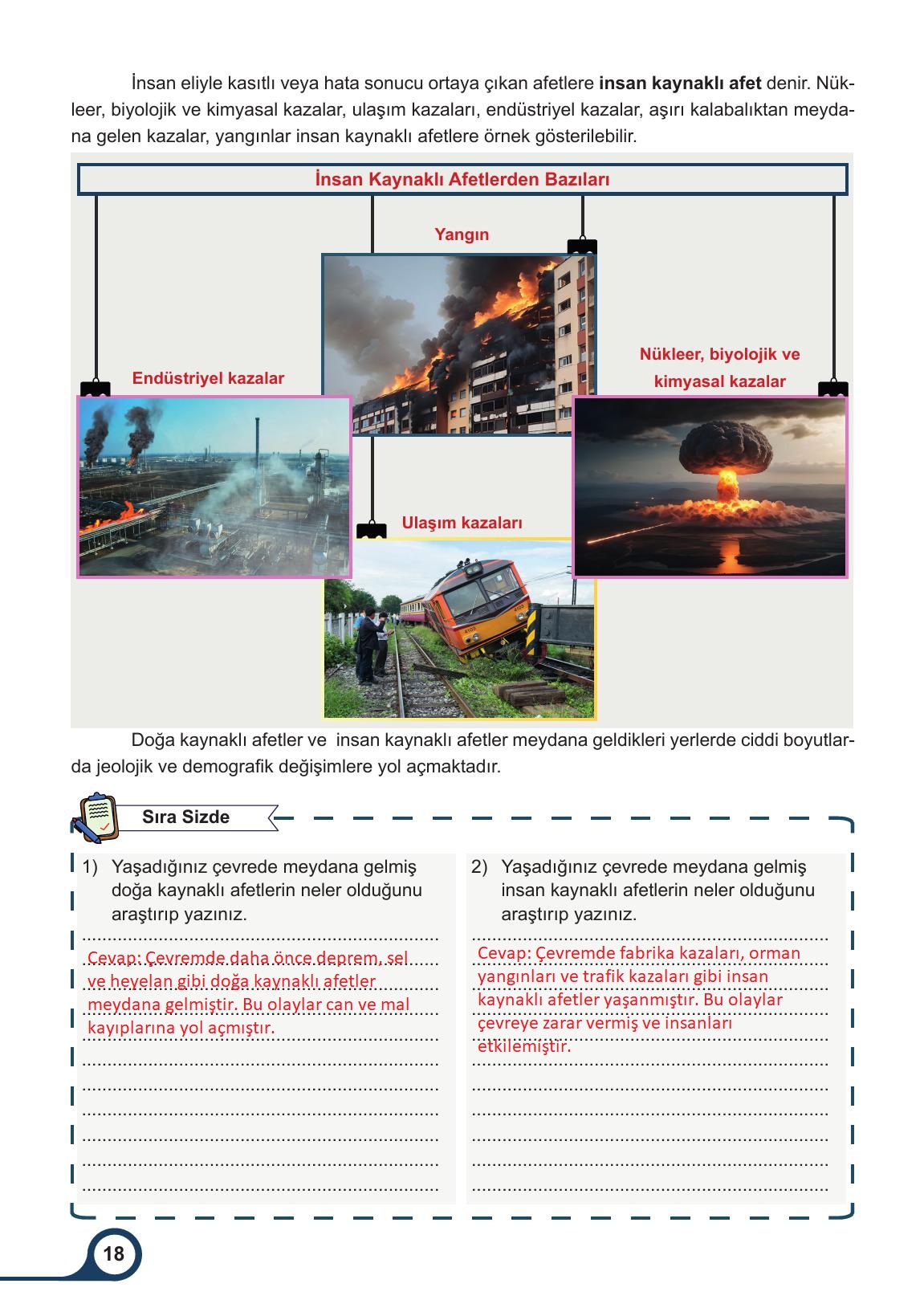 5. Sınıf Meb Yayınları Afet Bilinci Ders Kitabı Sayfa 18 Cevapları 5. Sınıf Meb Yayınları Afet Bilinci Ders Kitabı Sayfa 18 Cevapları