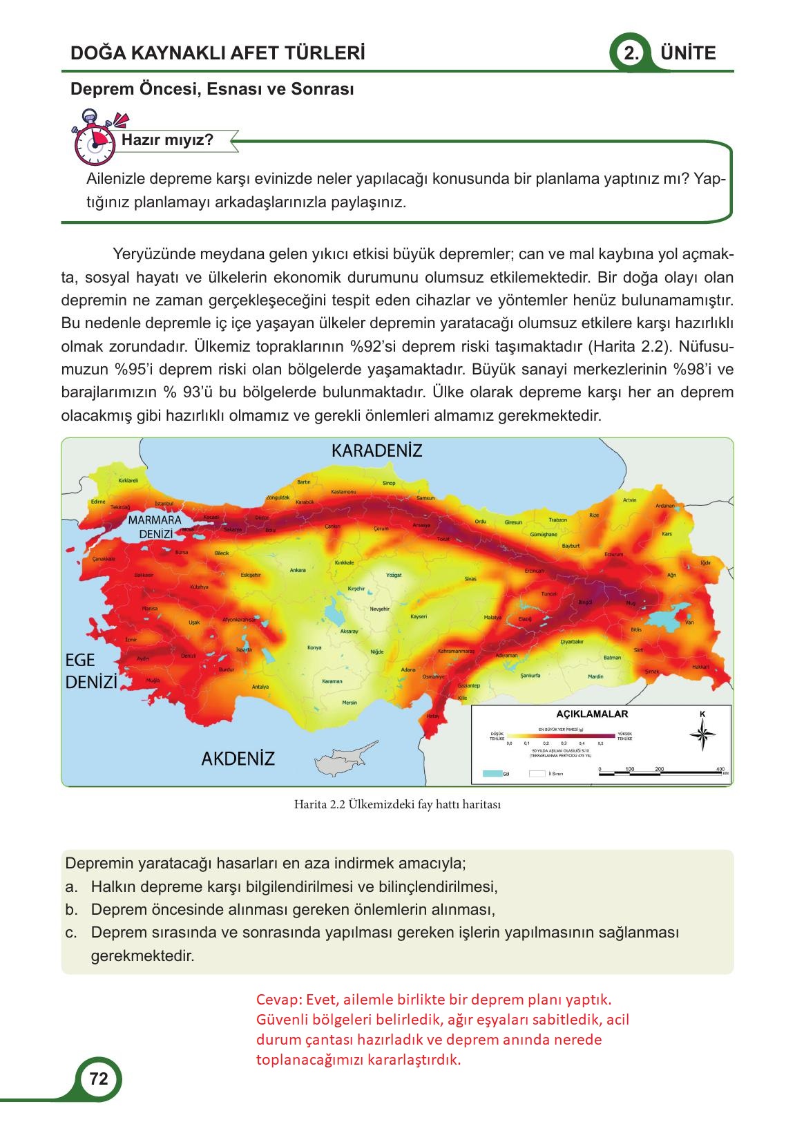 5. Sınıf Meb Yayınları Afet Bilinci Ders Kitabı Sayfa 72 Cevapları 5. Sınıf Meb Yayınları Afet Bilinci Ders Kitabı Sayfa 72 Cevapları
