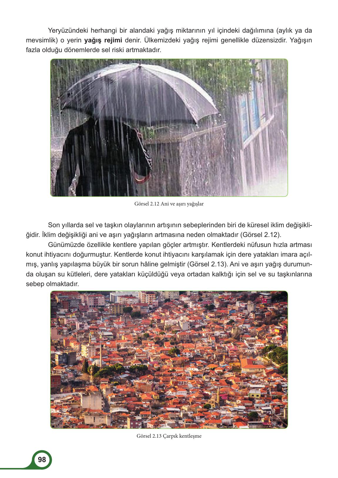 5. Sınıf Meb Yayınları Afet Bilinci Ders Kitabı Sayfa 98 Cevapları