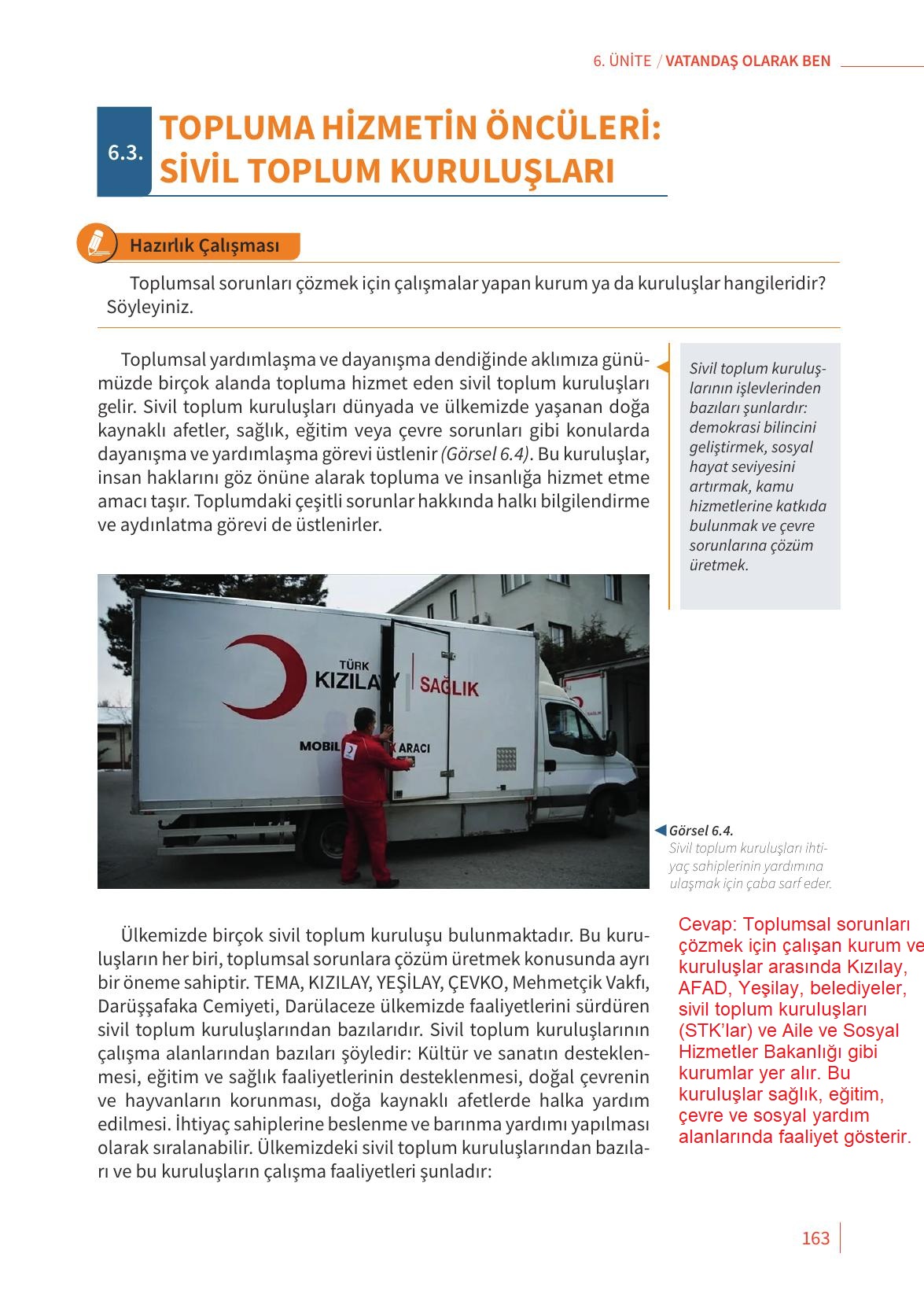 6. Sınıf Meb Yayınları 2. Kitap Ahlak Ve Vatandaşlık Eğitimi Ders Kitabı Sayfa 163 Cevapları 6. Sınıf Meb Yayınları 2. Kitap Ahlak Ve Vatandaşlık Eğitimi Ders Kitabı Sayfa 163 Cevapları