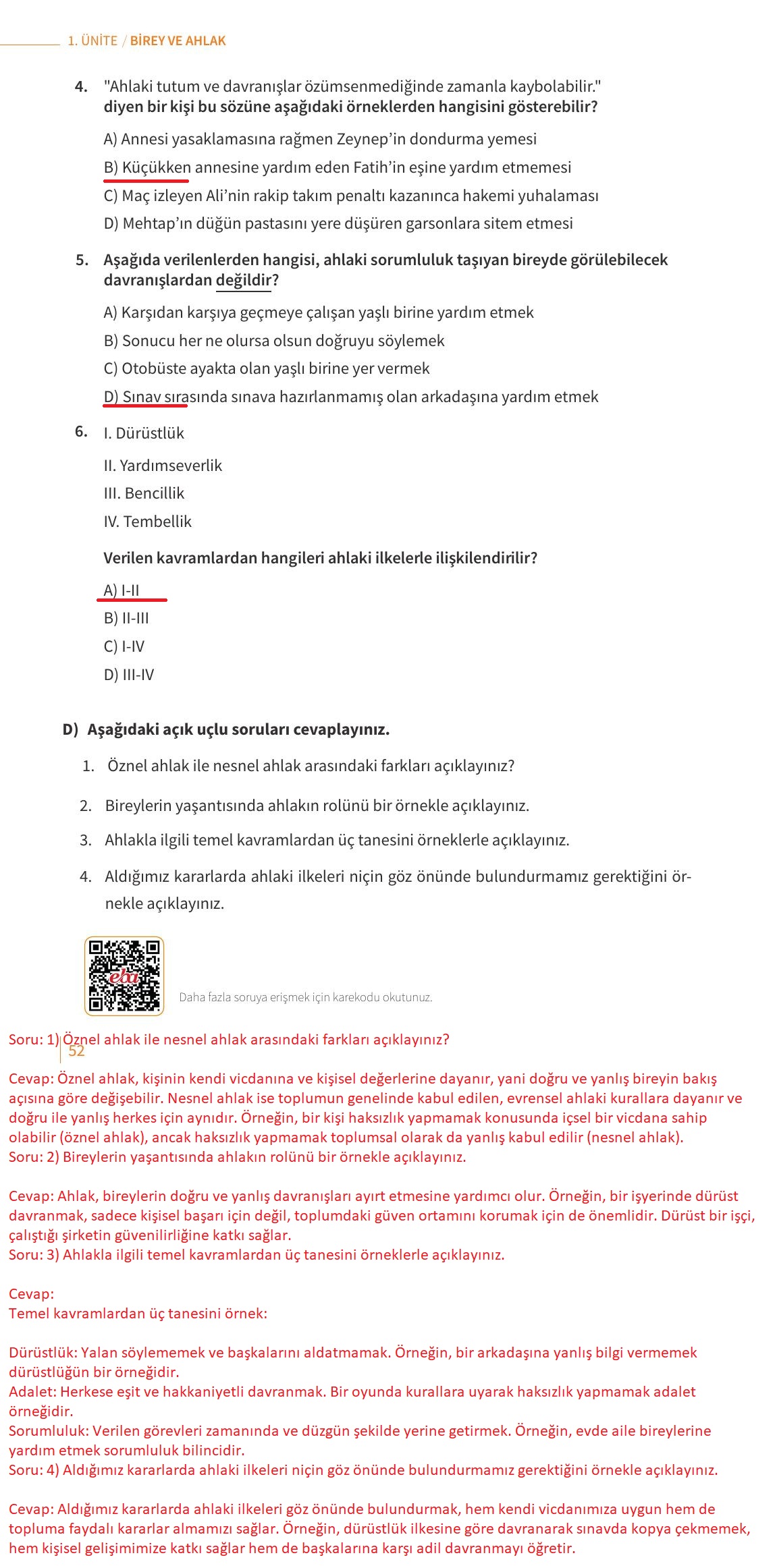 6. Sınıf Meb Yayınları Ahlak Ve Vatandaşlık Eğitimi Ders Kitabı Sayfa 52 Cevapları 6. Sınıf Meb Yayınları Ahlak Ve Vatandaşlık Eğitimi Ders Kitabı Sayfa 52 Cevapları