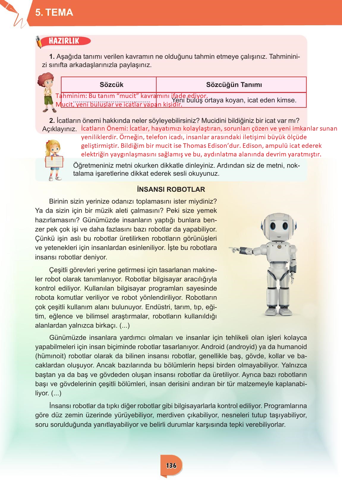 6. Sınıf Meb Yayınları Türkçe Ders Kitabı Sayfa 136 Cevapları 6. Sınıf Meb Yayınları Türkçe Ders Kitabı Sayfa 136 Cevapları