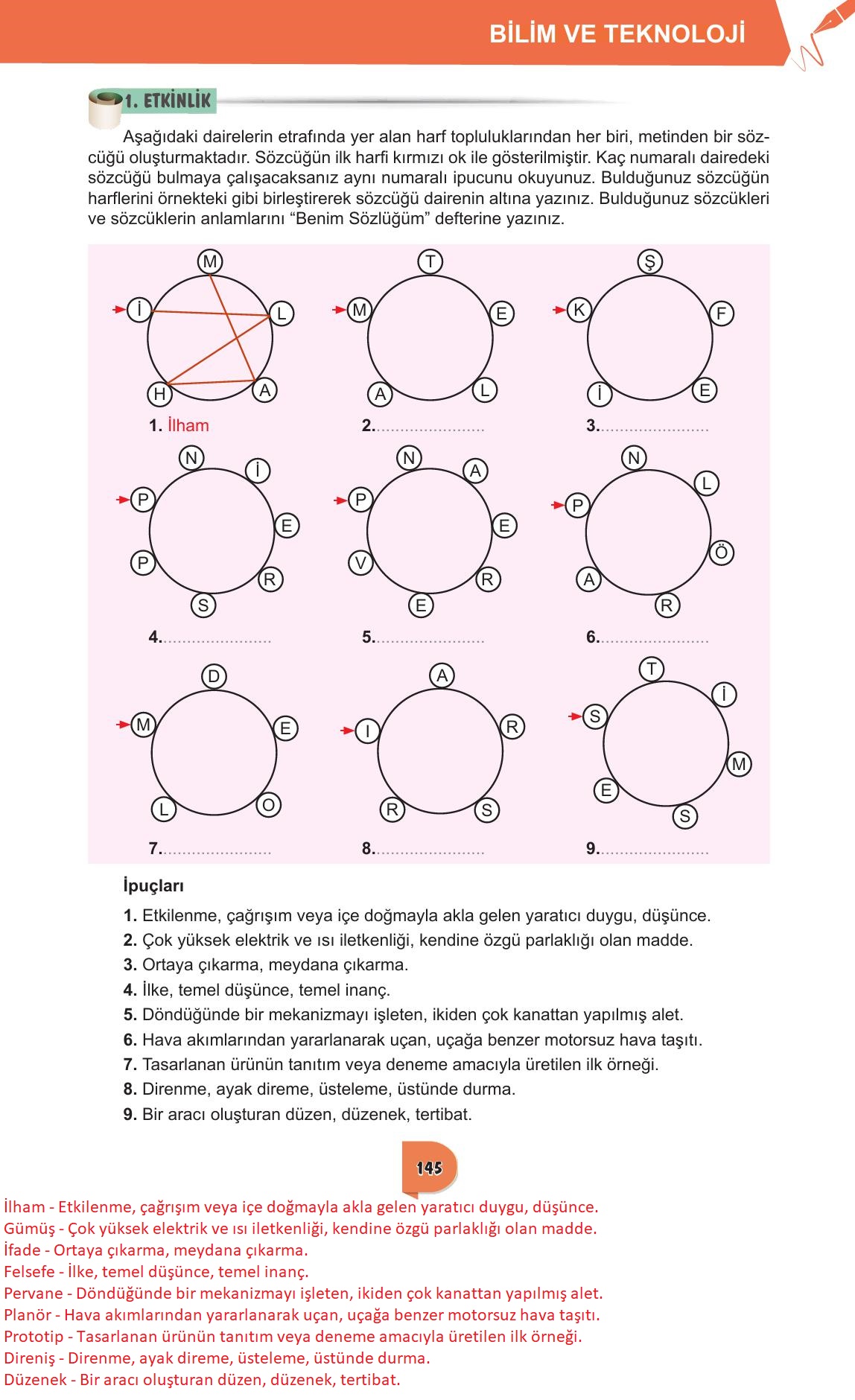 6. Sınıf Meb Yayınları Türkçe Ders Kitabı Sayfa 145 Cevapları 6. Sınıf Meb Yayınları Türkçe Ders Kitabı Sayfa 145 Cevapları