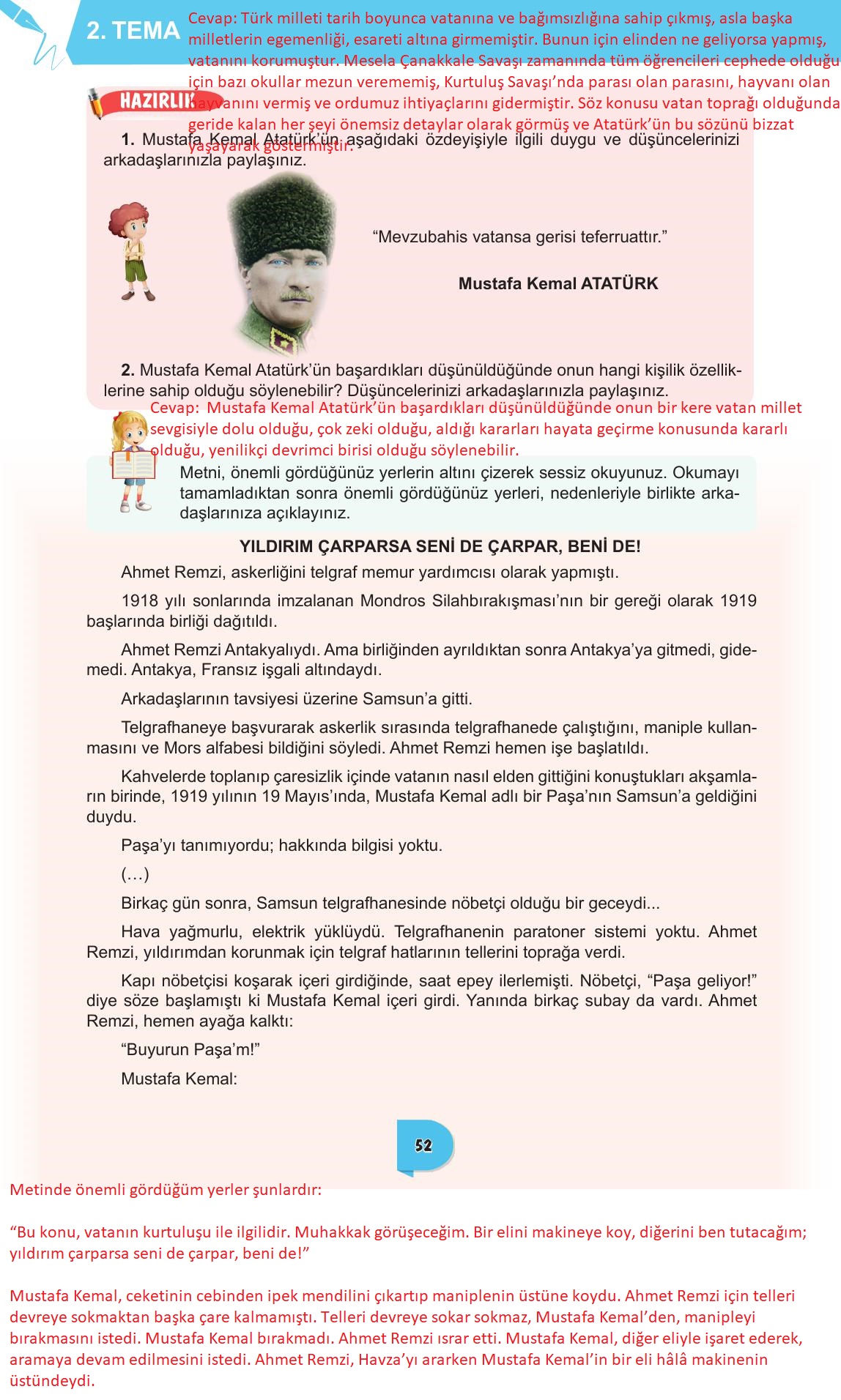 6. Sınıf Meb Yayınları Türkçe Ders Kitabı Sayfa 52 Cevapları 6. Sınıf Meb Yayınları Türkçe Ders Kitabı Sayfa 52 Cevapları
