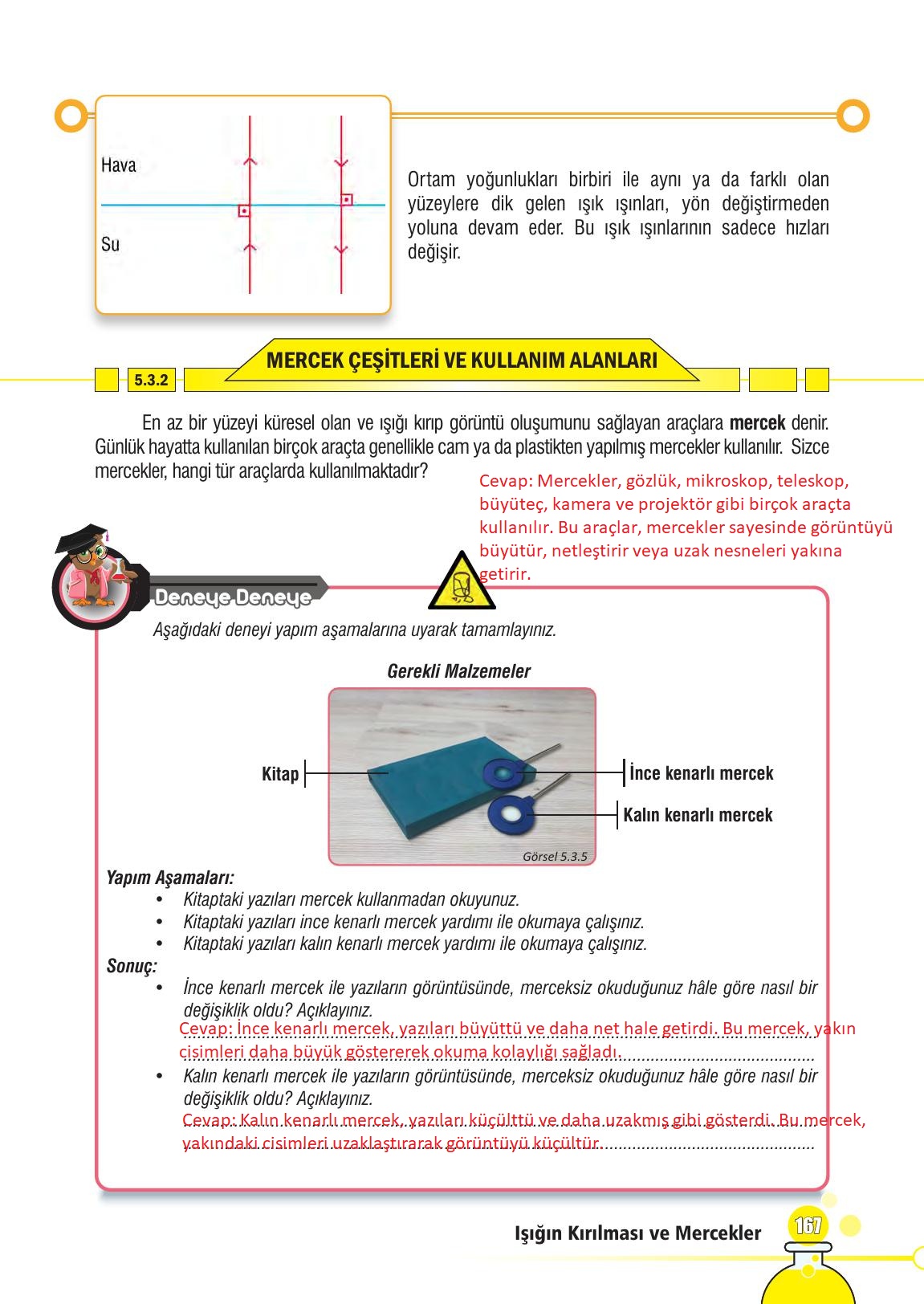 7. Sınıf Meb Yayınları Fen Bilimleri Ders Kitabı Sayfa 167 Cevapları 7. Sınıf Meb Yayınları Fen Bilimleri Ders Kitabı Sayfa 167 Cevapları