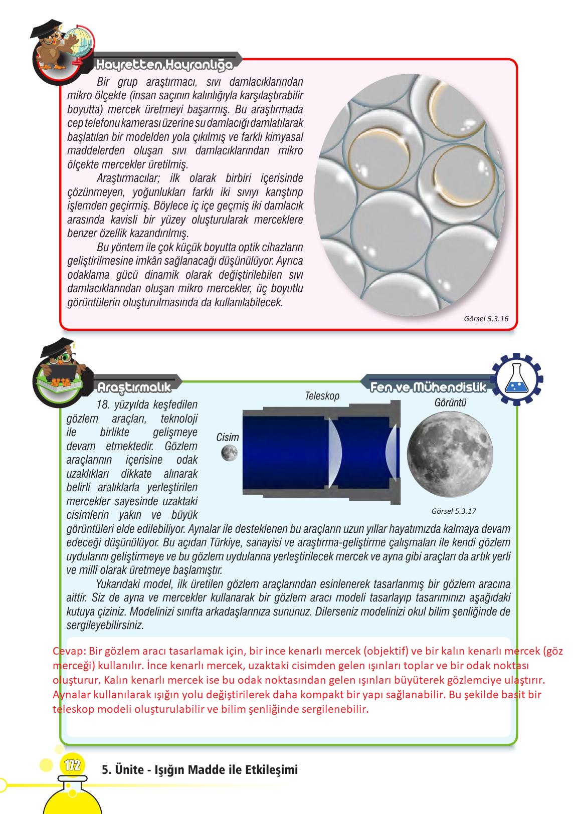 7. Sınıf Meb Yayınları Fen Bilimleri Ders Kitabı Sayfa 172 Cevapları 7. Sınıf Meb Yayınları Fen Bilimleri Ders Kitabı Sayfa 172 Cevapları