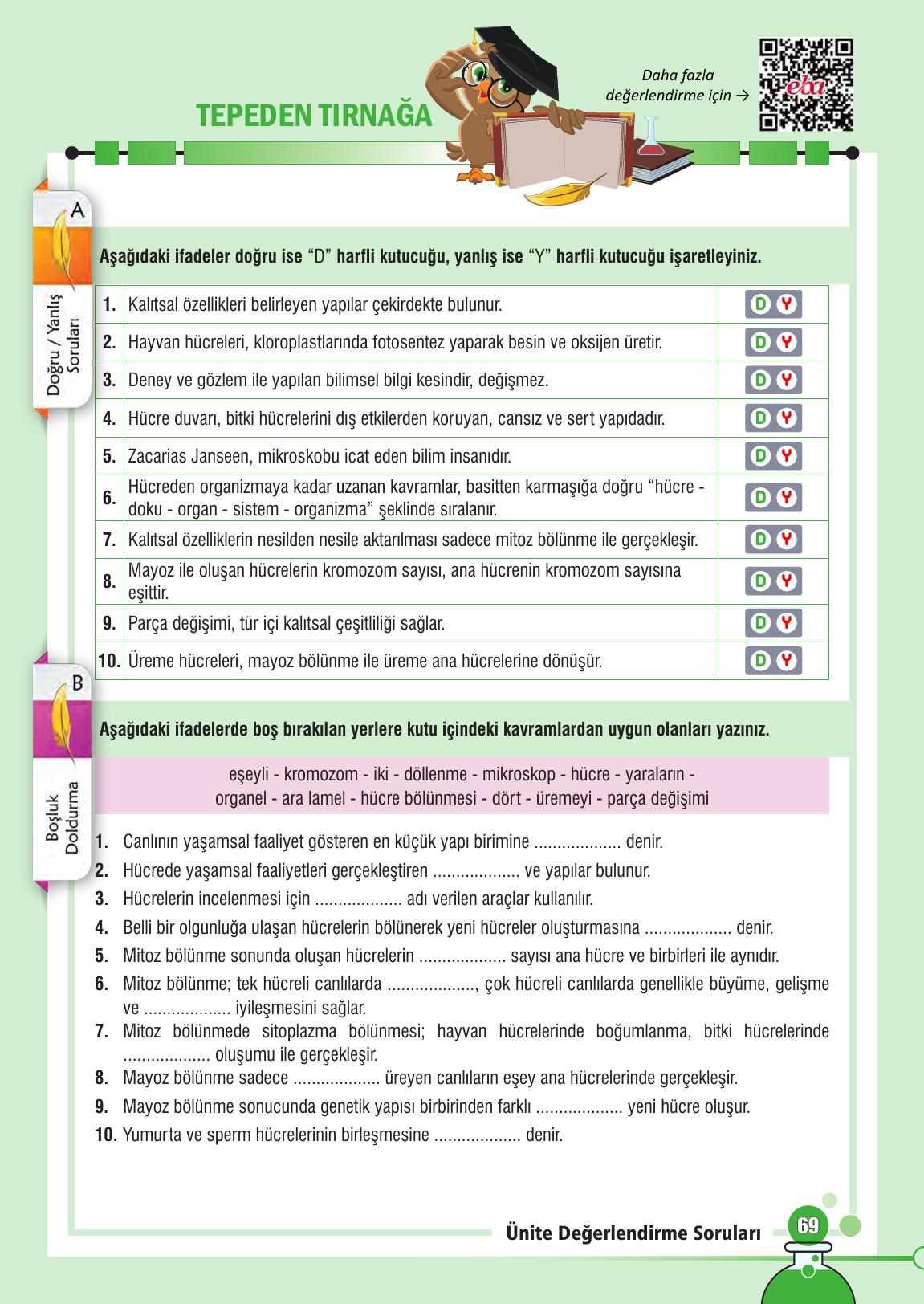 7. Sınıf Meb Yayınları Fen Bilimleri Ders Kitabı Sayfa 69 Cevapları 7. Sınıf Meb Yayınları Fen Bilimleri Ders Kitabı Sayfa 69 Cevapları