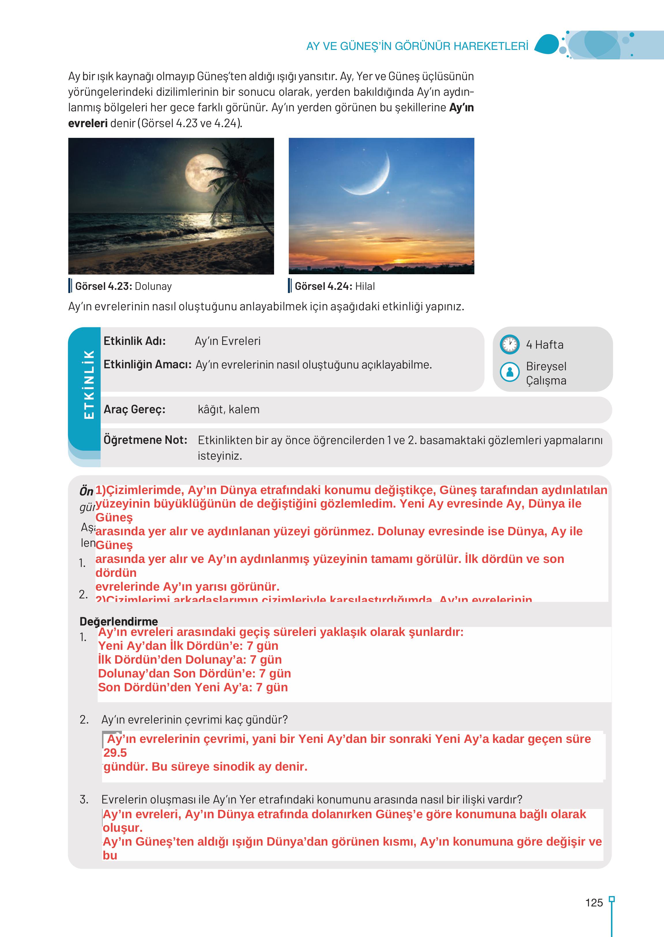 9. Sınıf Meb Yayınları Astronomi Ve Uzay Bilimleri Ders Kitabı Sayfa 125 Cevapları 9. Sınıf Meb Yayınları Astronomi Ve Uzay Bilimleri Ders Kitabı Sayfa 125 Cevapları