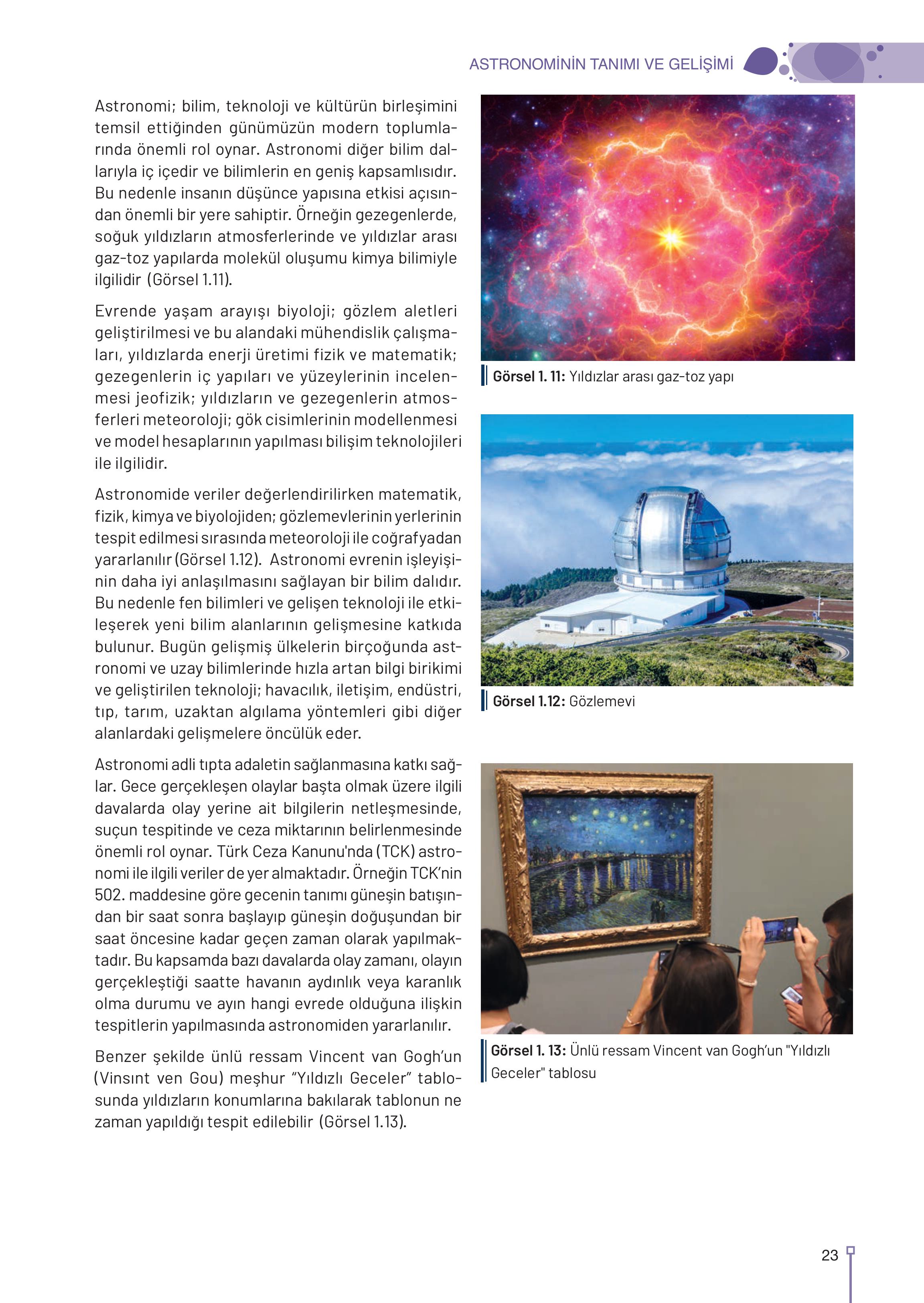 9. Sınıf Meb Yayınları Astronomi Ve Uzay Bilimleri Ders Kitabı Sayfa 23 Cevapları