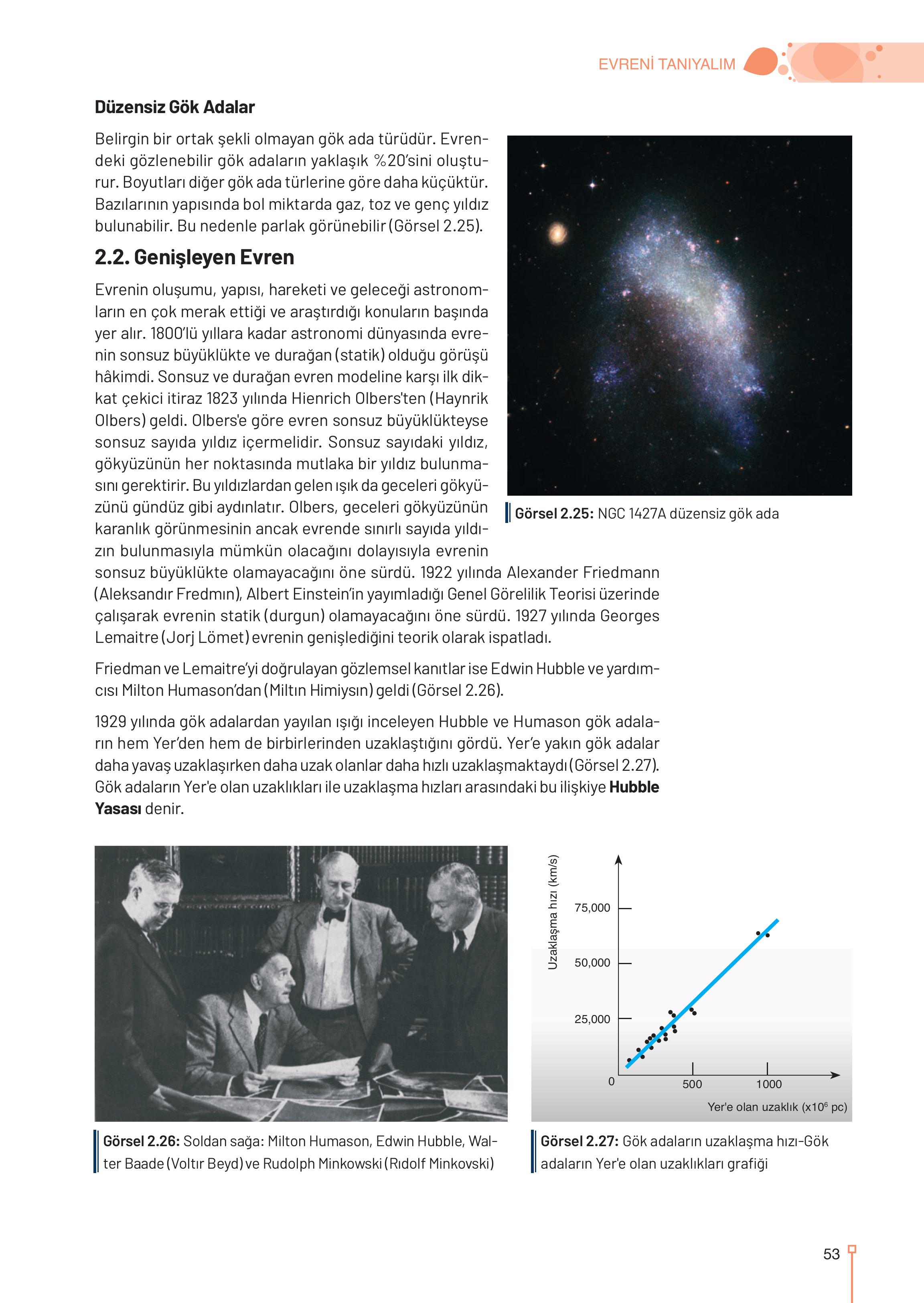 9. Sınıf Meb Yayınları Astronomi Ve Uzay Bilimleri Ders Kitabı Sayfa 53 Cevapları