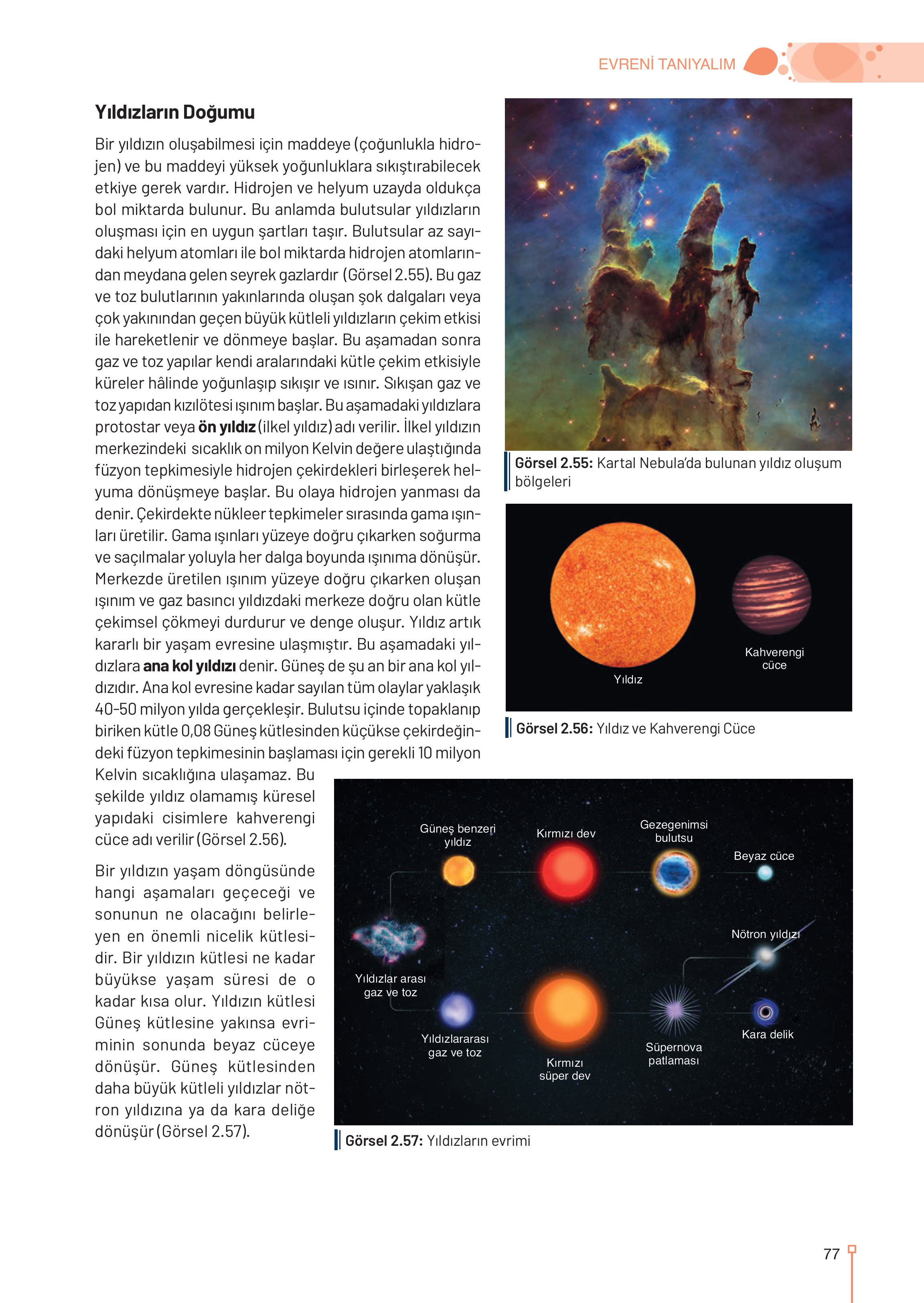 9. Sınıf Meb Yayınları Astronomi Ve Uzay Bilimleri Ders Kitabı Sayfa 77 Cevapları