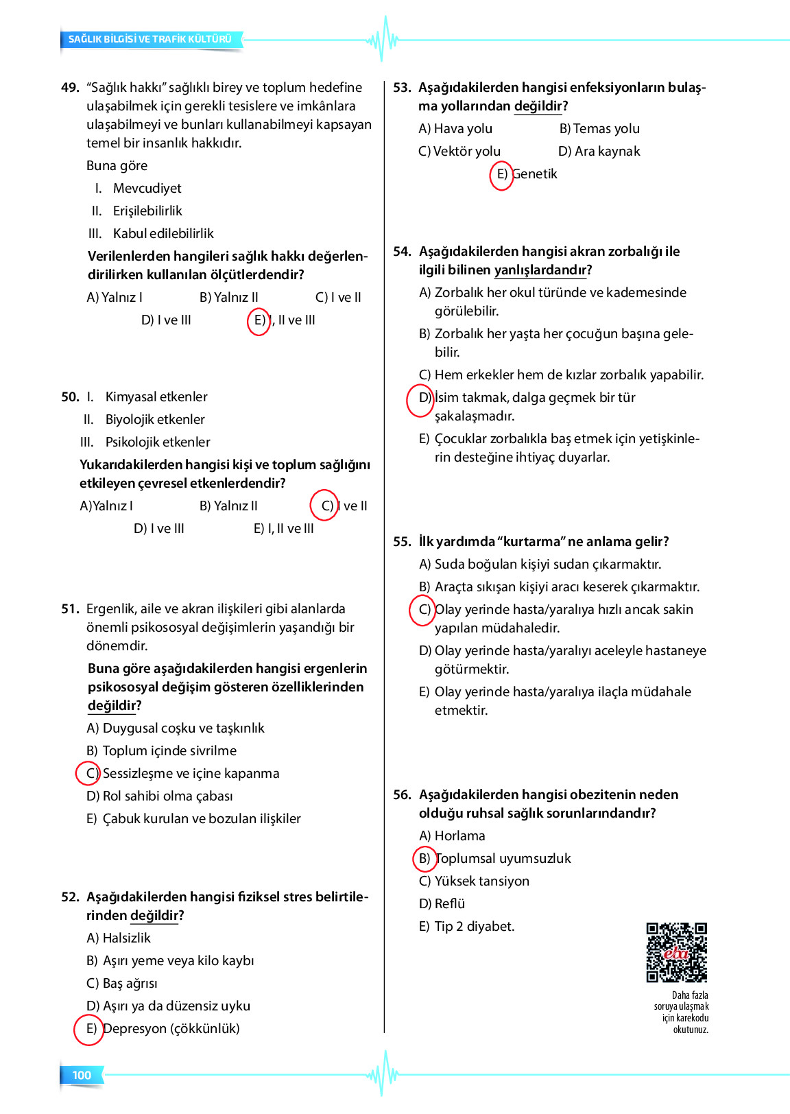 9. Sınıf Meb Yayınları Sağlık Bilgisi Ve Trafik Kültürü Ders Kitabı Sayfa 100 Cevapları 9. Sınıf Meb Yayınları Sağlık Bilgisi Ve Trafik Kültürü Ders Kitabı Sayfa 100 Cevapları