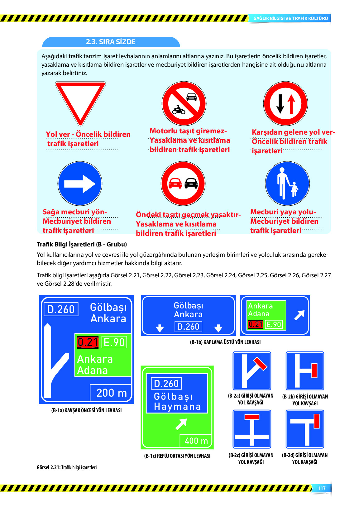 9. Sınıf Meb Yayınları Sağlık Bilgisi Ve Trafik Kültürü Ders Kitabı Sayfa 117 Cevapları