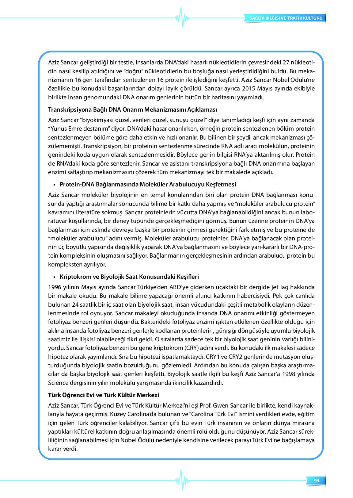 9. Sınıf Meb Yayınları Sağlık Bilgisi Ve Trafik Kültürü Ders Kitabı Sayfa 93 Cevapları