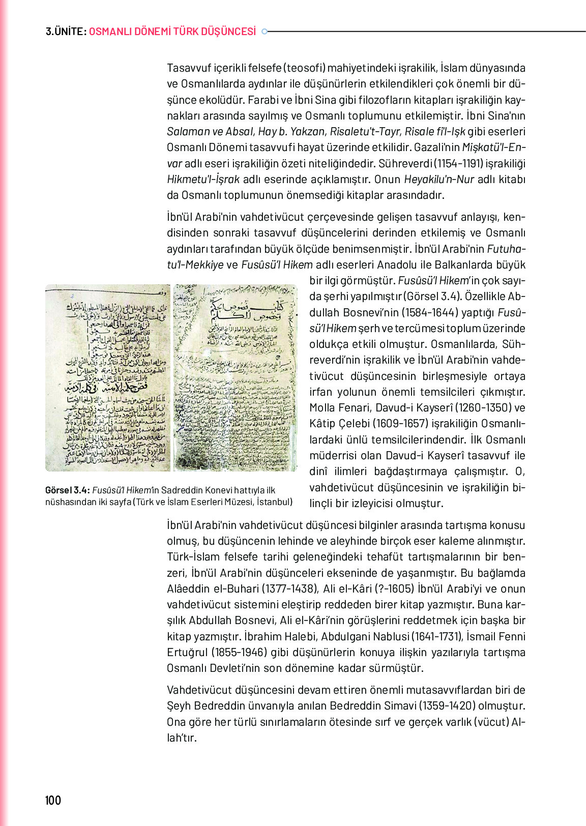 10. Sınıf Meb Yayınları Türk Düşünce Tarihi Ders Kitabı Sayfa 100 Cevapları