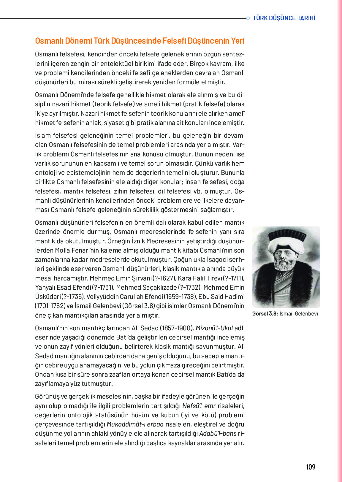 10. Sınıf Meb Yayınları Türk Düşünce Tarihi Ders Kitabı Sayfa 109 Cevapları