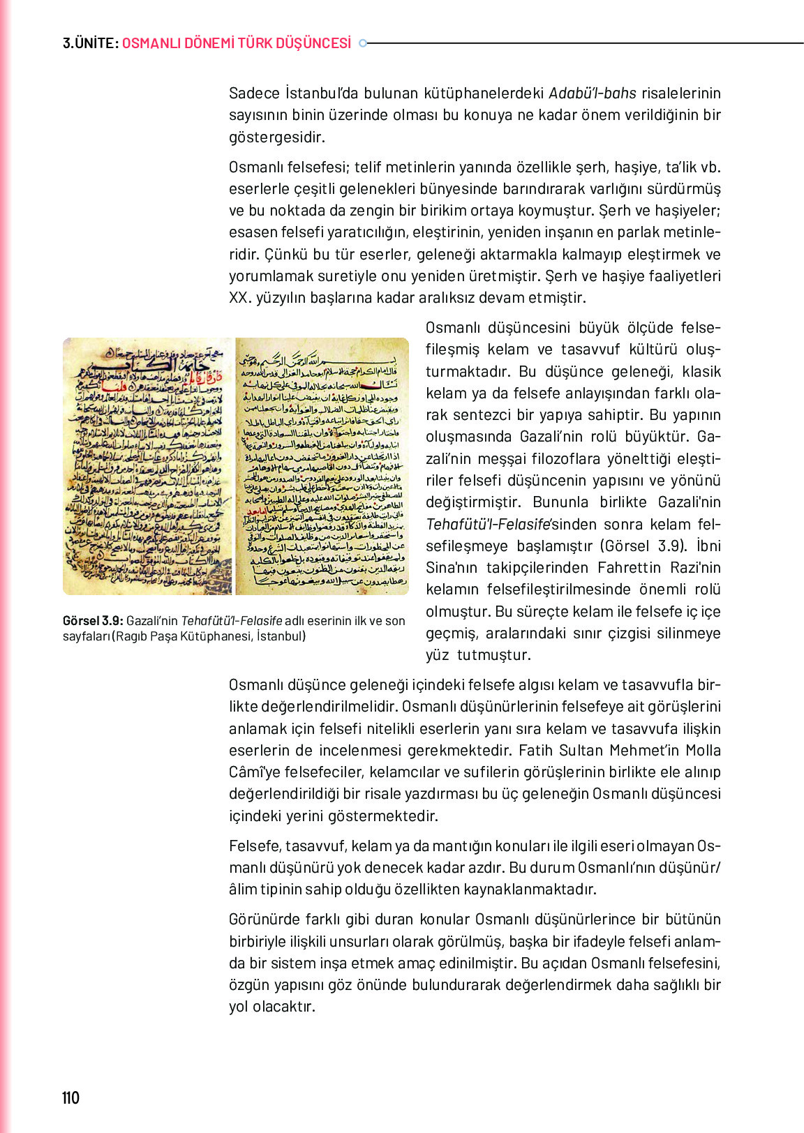 10. Sınıf Meb Yayınları Türk Düşünce Tarihi Ders Kitabı Sayfa 110 Cevapları