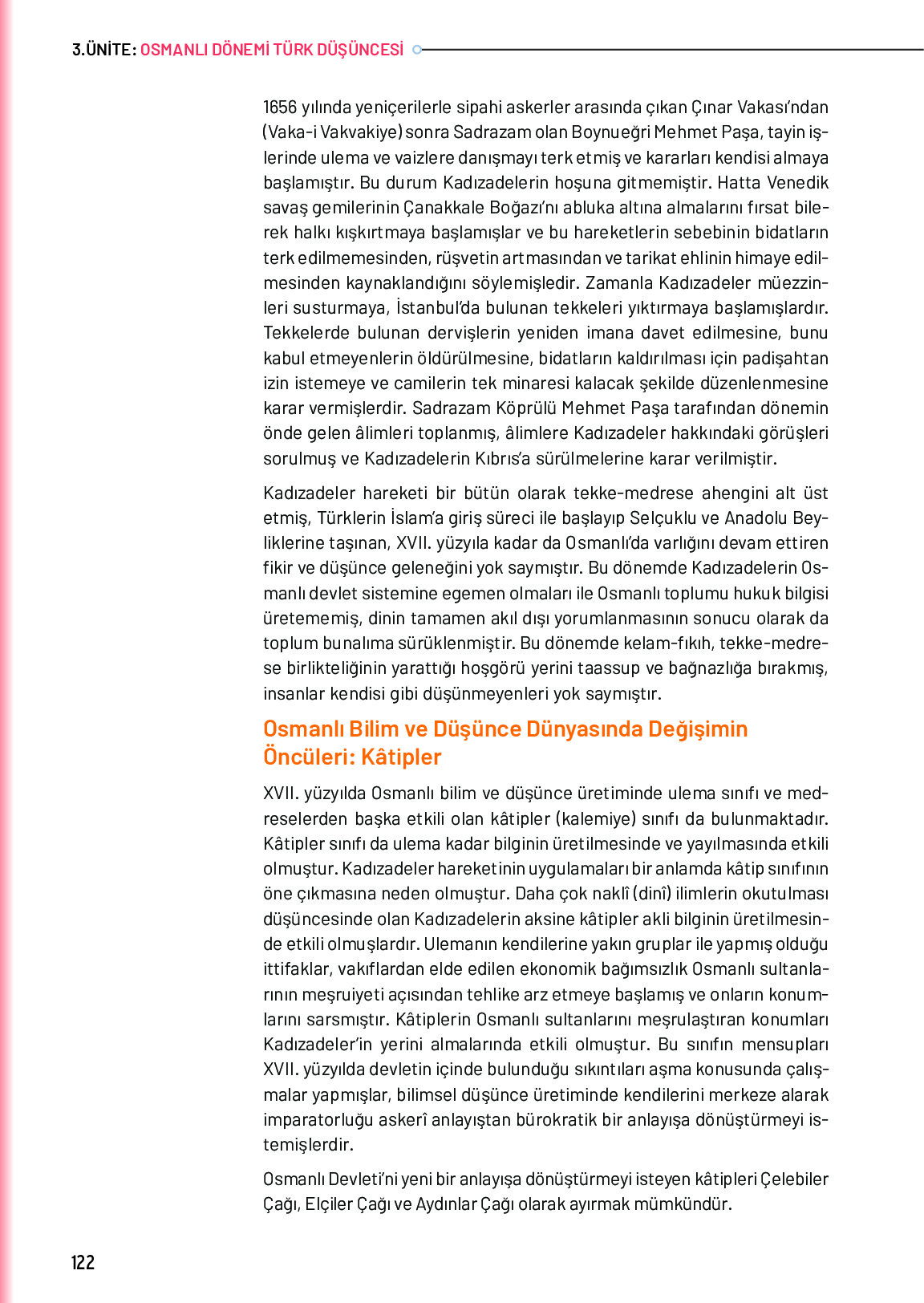 10. Sınıf Meb Yayınları Türk Düşünce Tarihi Ders Kitabı Sayfa 122 Cevapları