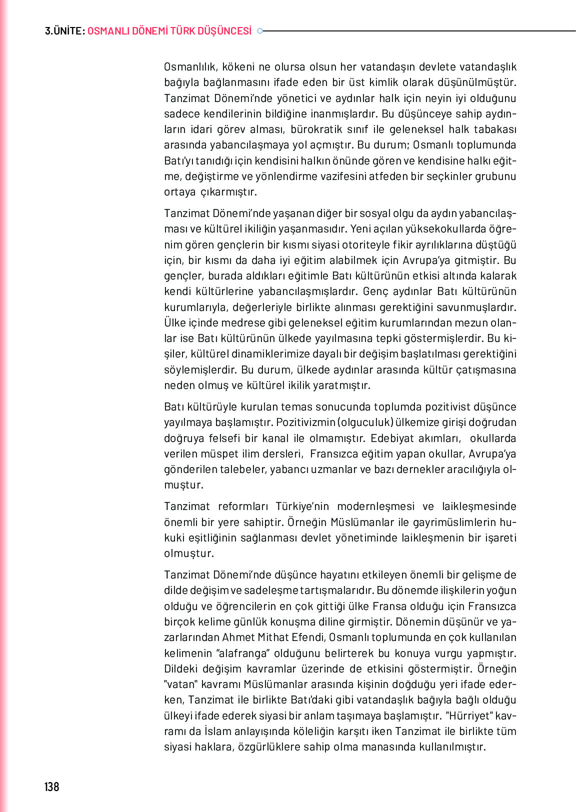 10. Sınıf Meb Yayınları Türk Düşünce Tarihi Ders Kitabı Sayfa 138 Cevapları